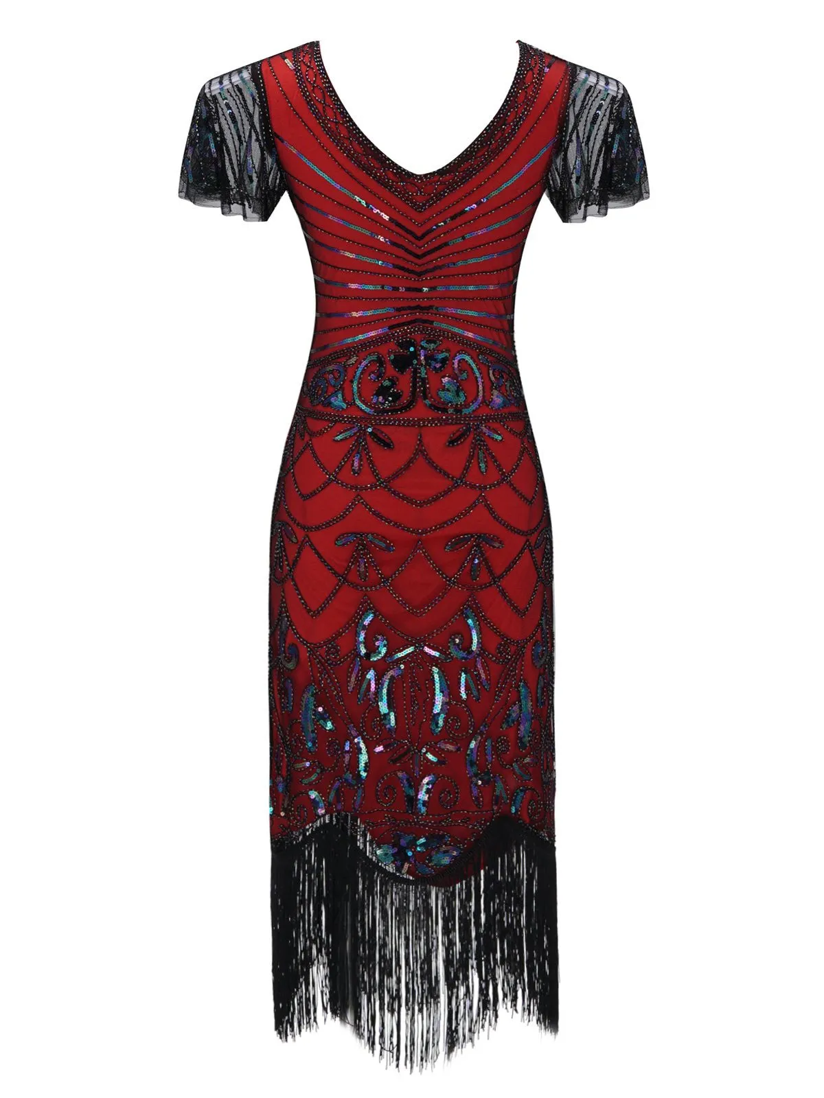 1920s Fringed Flapper Gatsby Dress