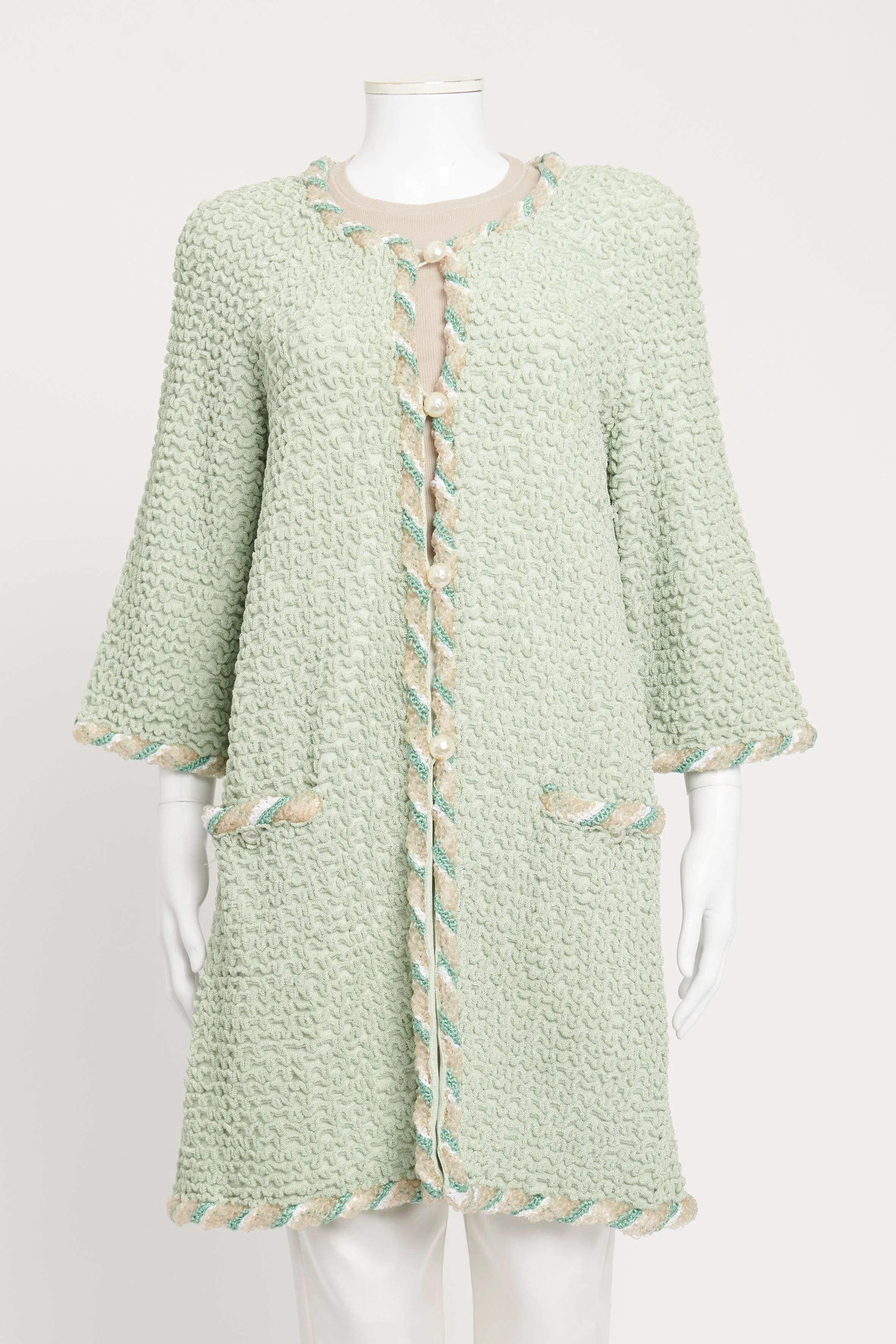 2012 Mint Green Knit Preowned Coat