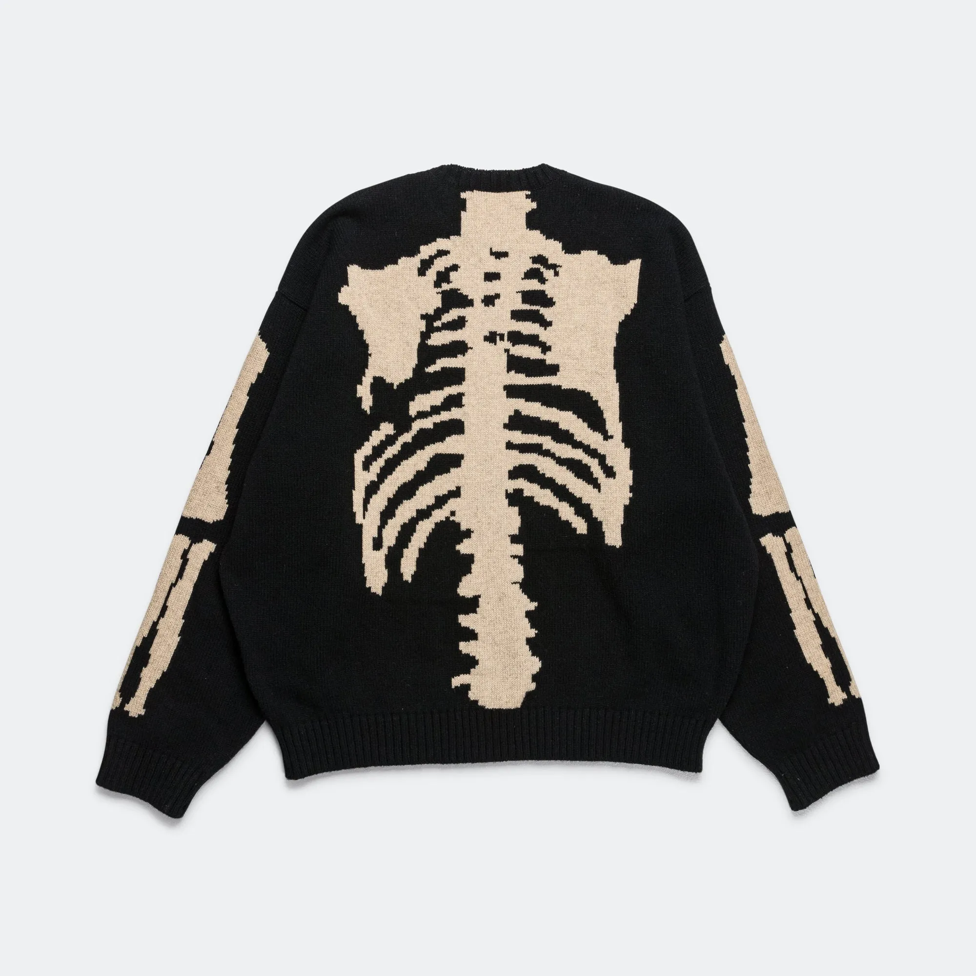 5G Wool BONE Crew Sweater - Black