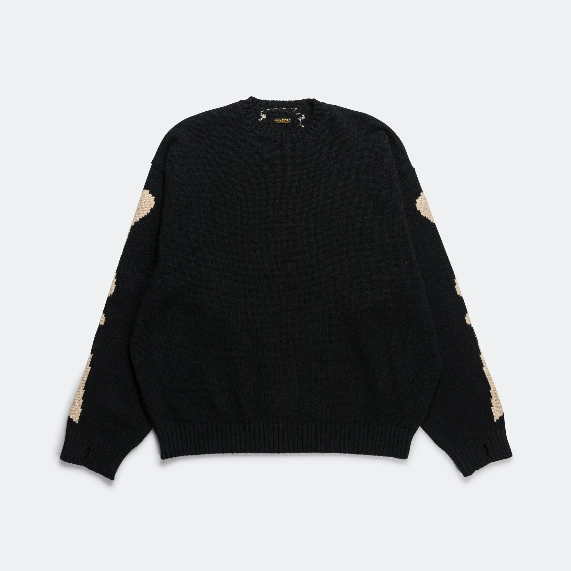 5G Wool BONE Crew Sweater - Black