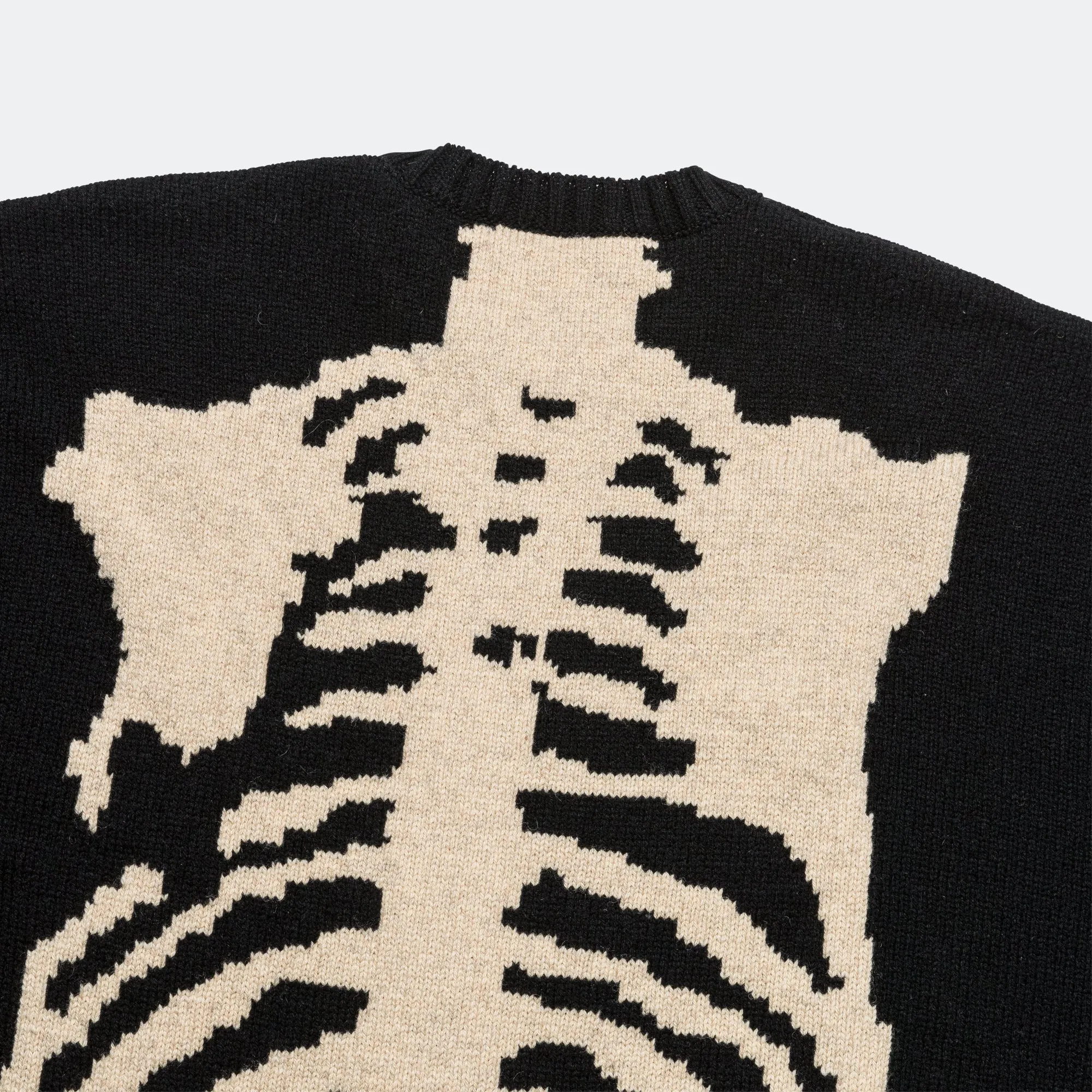 5G Wool BONE Crew Sweater - Black