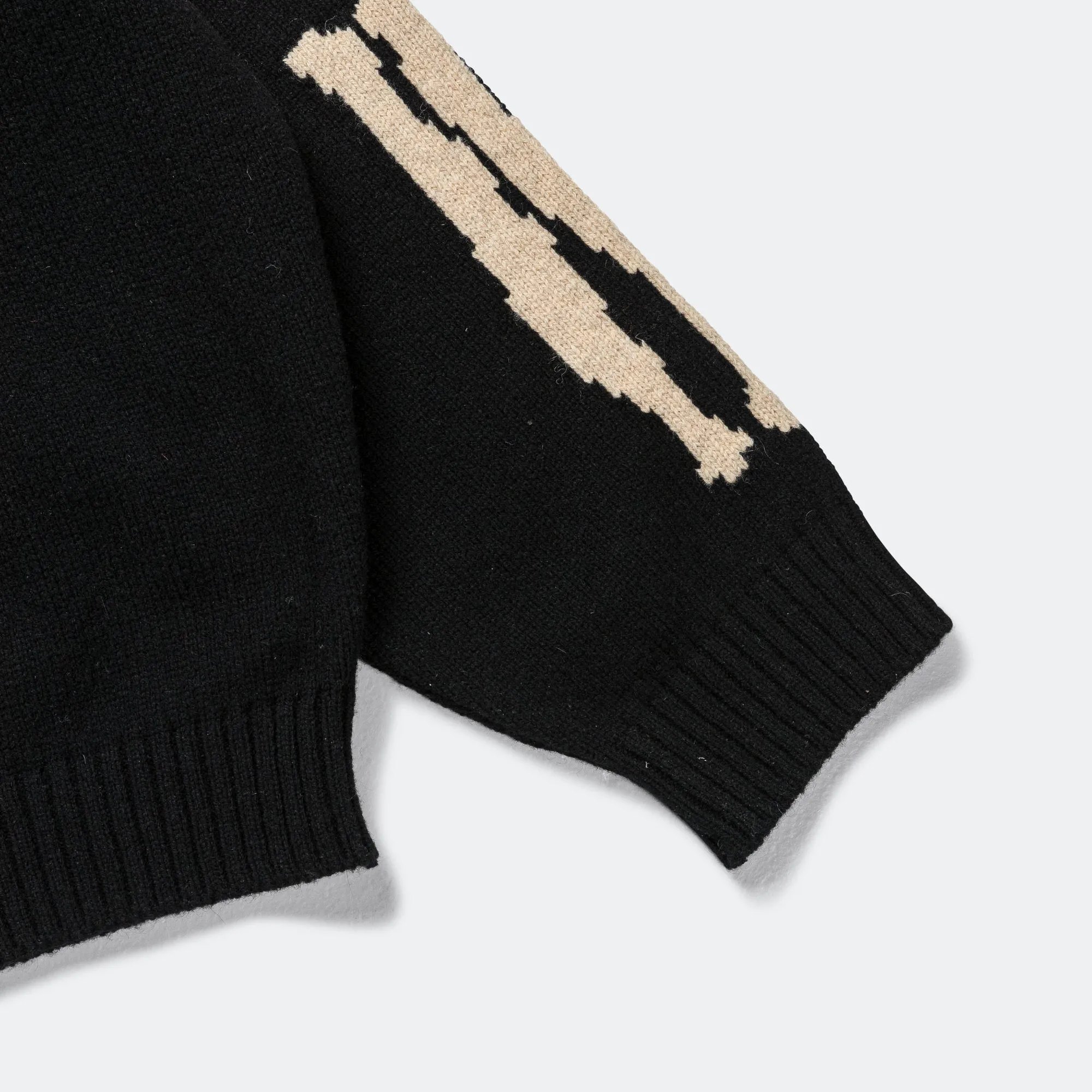 5G Wool BONE Crew Sweater - Black