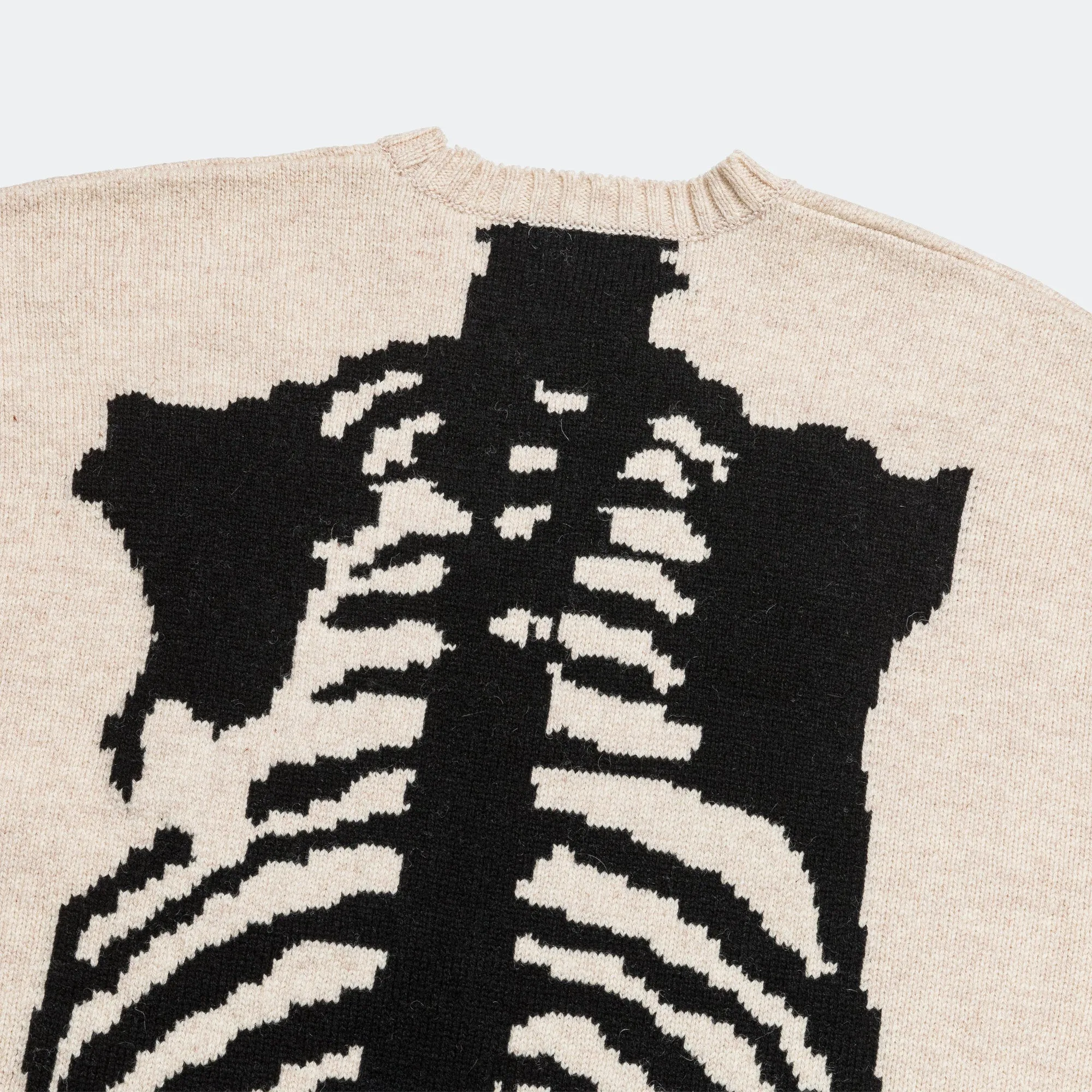 5G Wool BONE Crew Sweater - Ecru