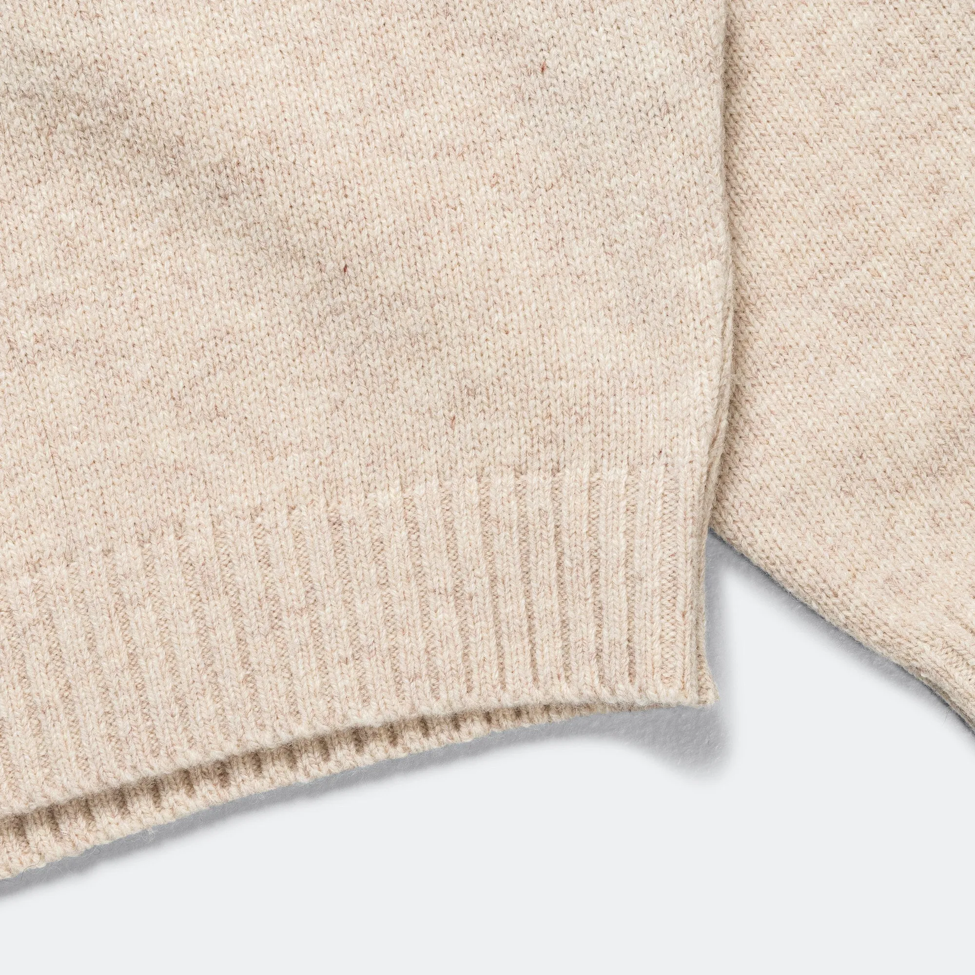 5G Wool BONE Crew Sweater - Ecru