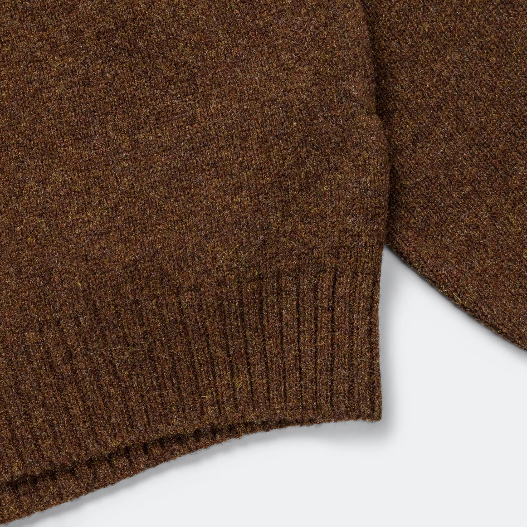 5G Wool BONE Hood Sweater - Brown