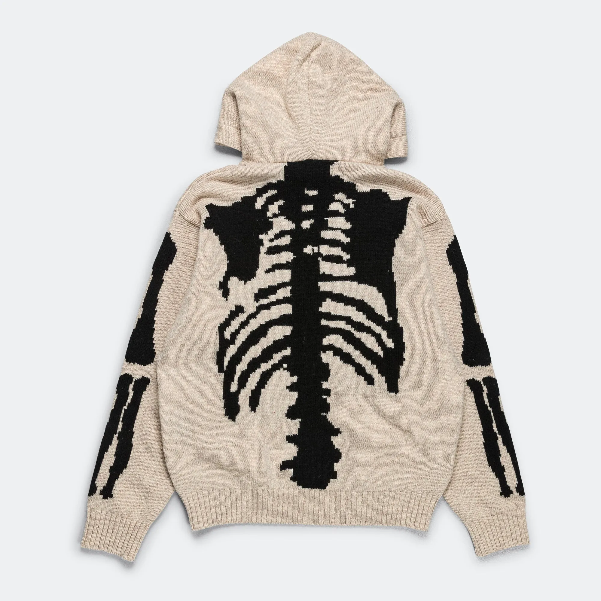 5G Wool BONE Hood Sweater - Ecru