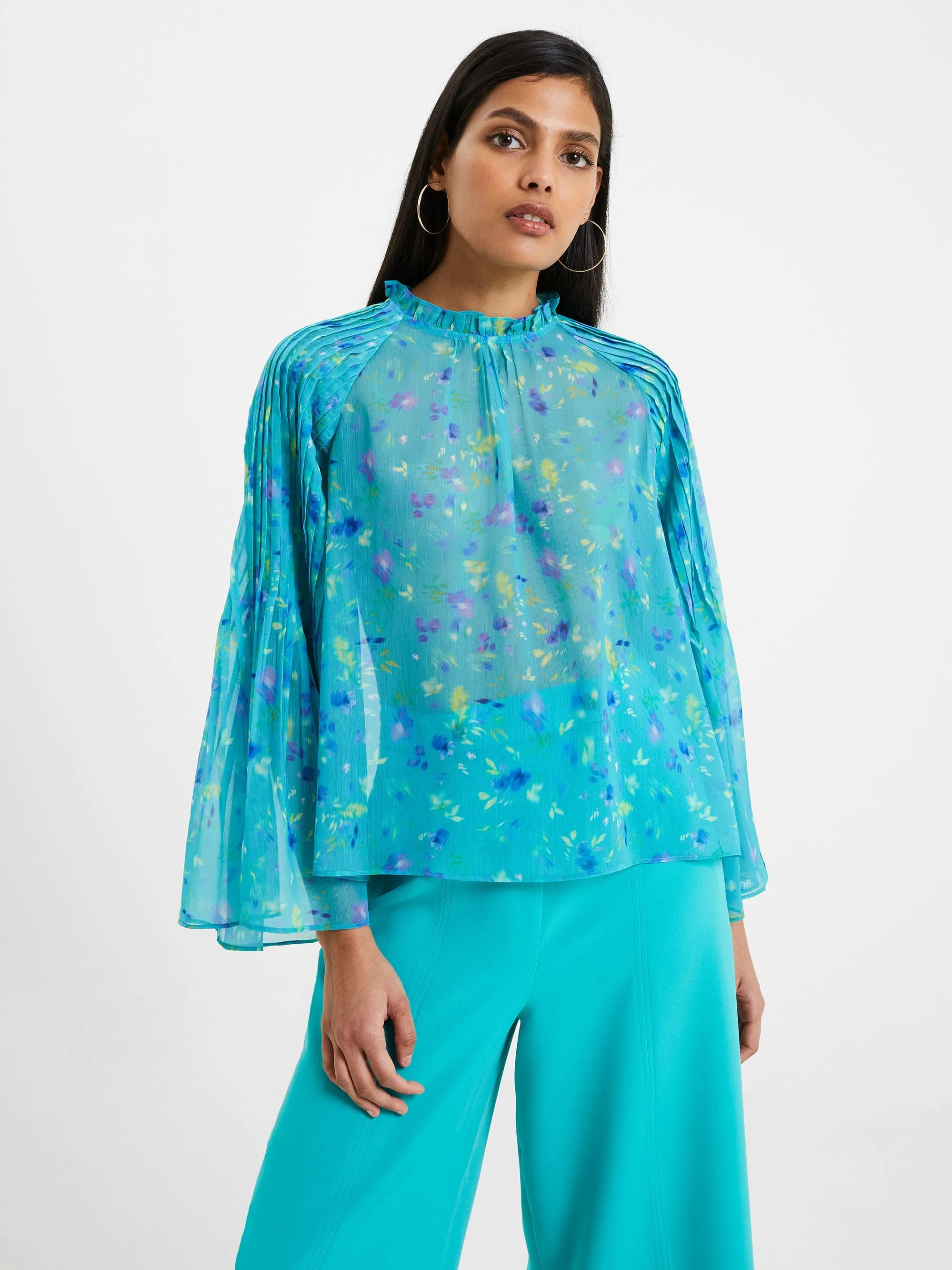 Aden Recycled Hallie Pleat Crinkle Top