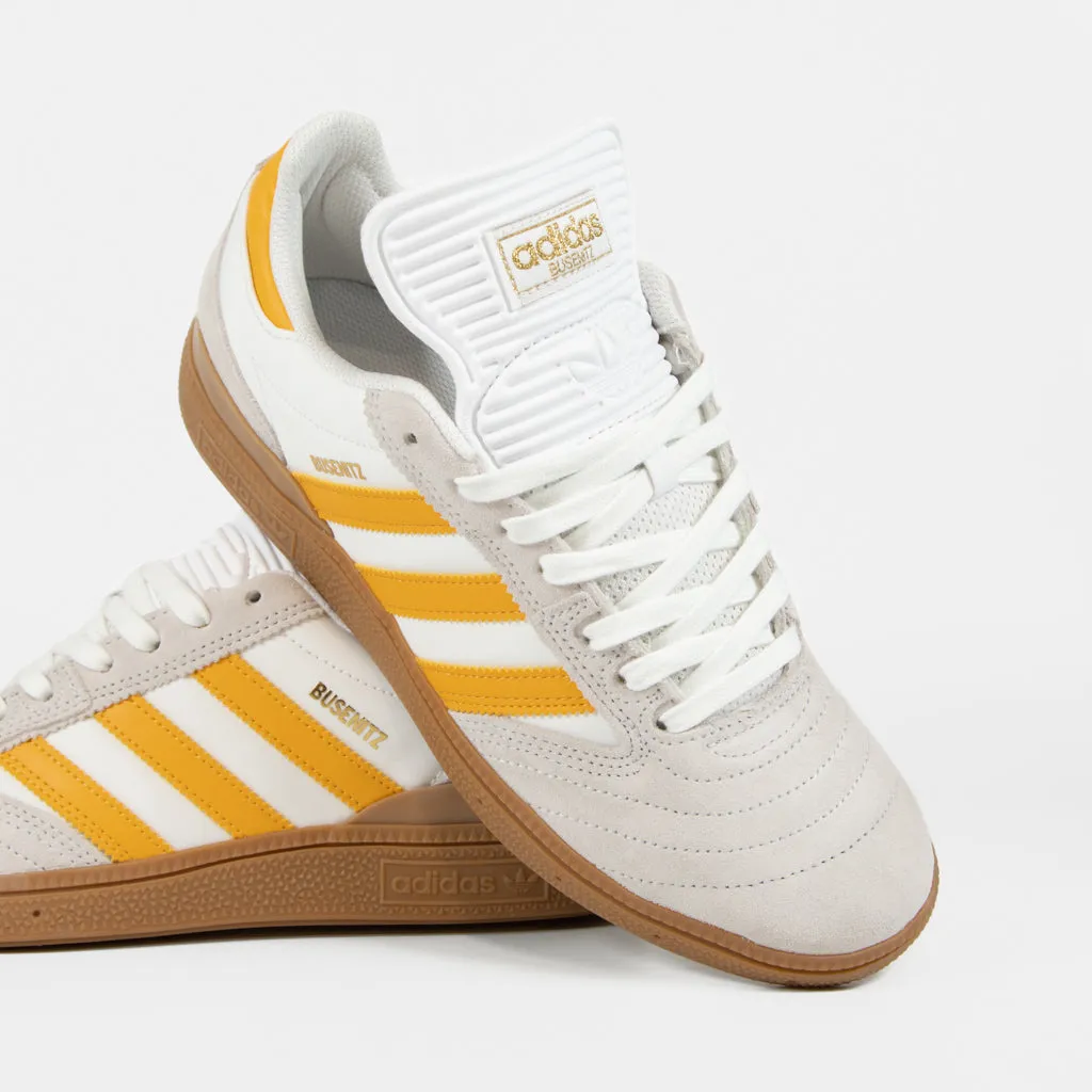 Adidas Skateboarding - Busenitz Shoes - Crystal White / Preloved Yellow / Gum