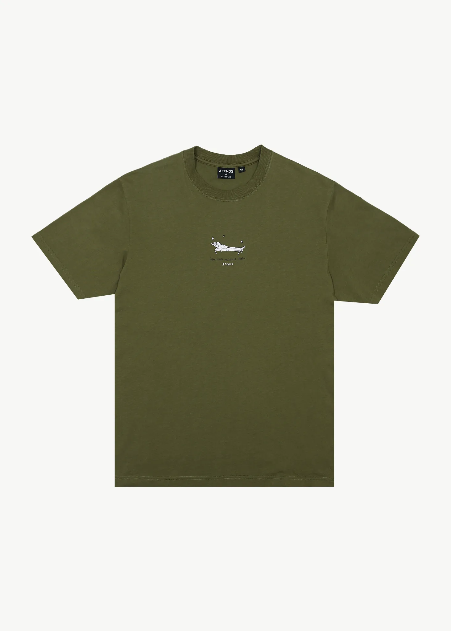 AFENDS Mens Relaxed - Retro Fit Tee - Military