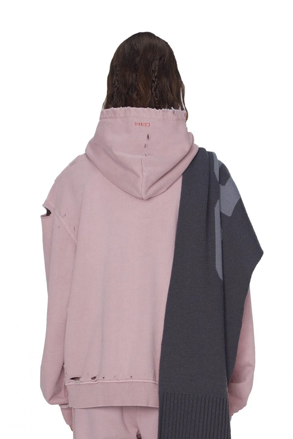 Agitator Distressed Hoodie Canyon Pink