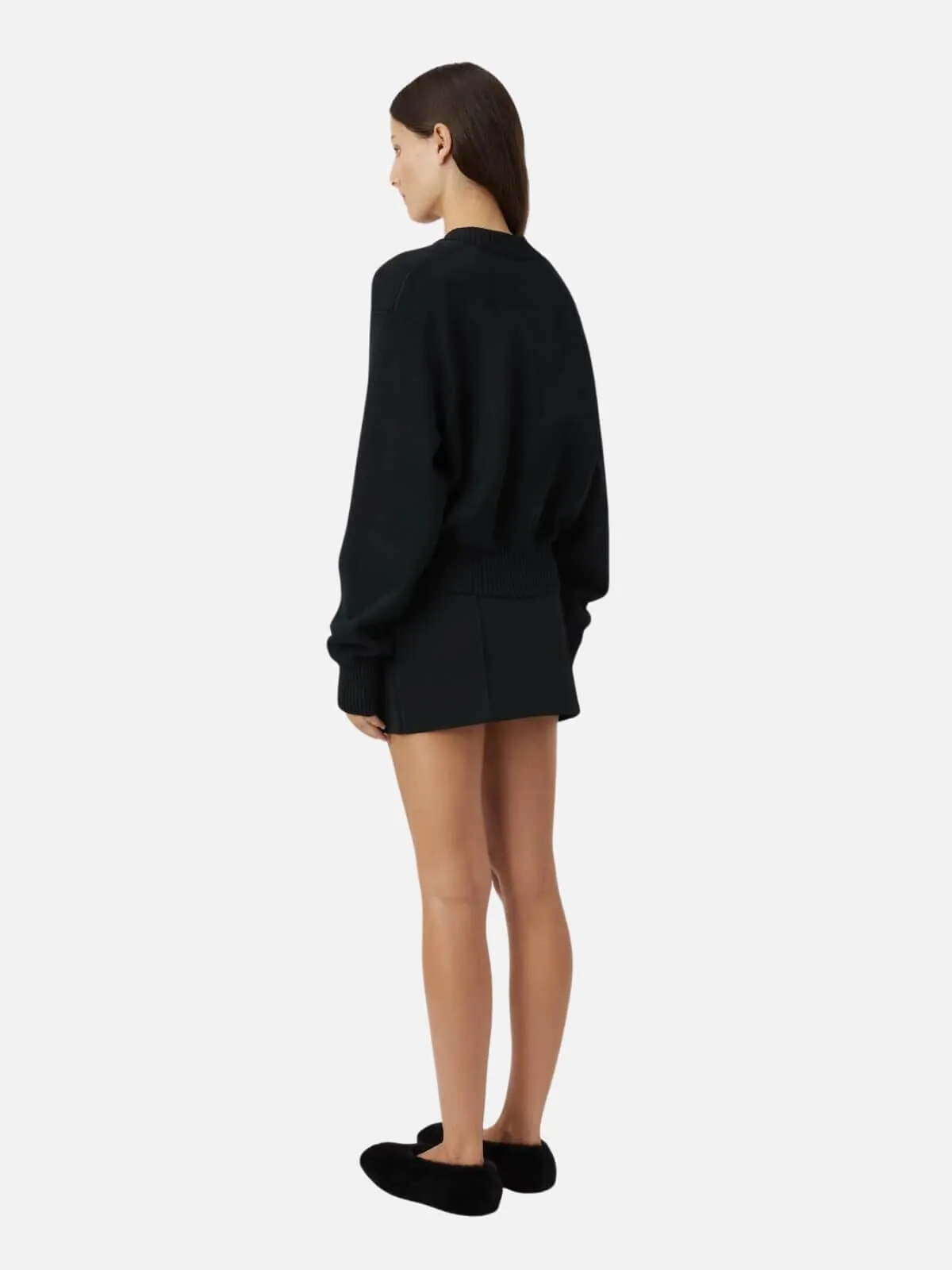 Amedeo Knit Mini Skirt - Black