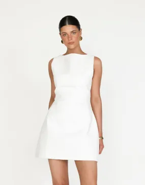 Anders Mini Dress (Textured White)