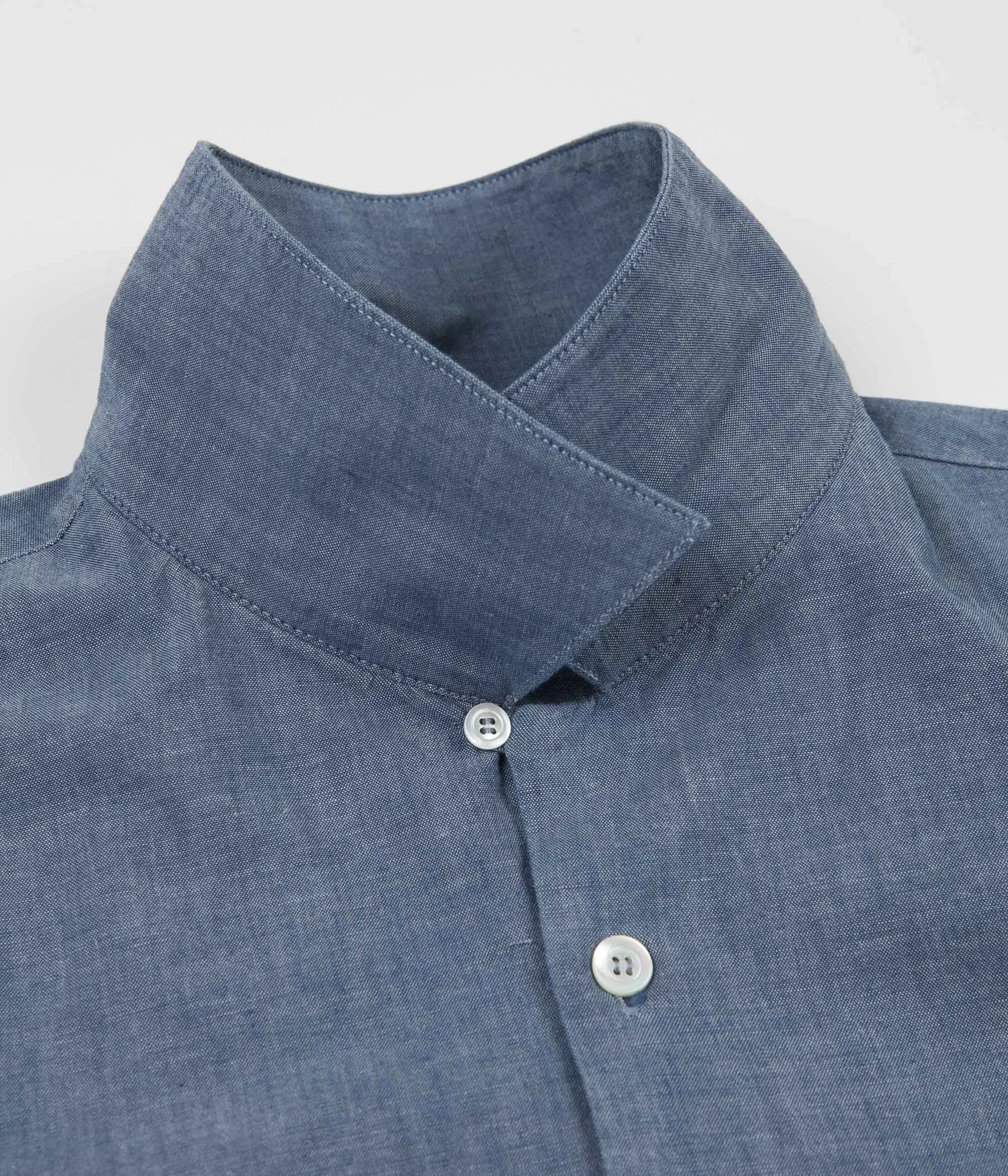 A.P.C. Logo Short Sleeve Shirt - Indigo