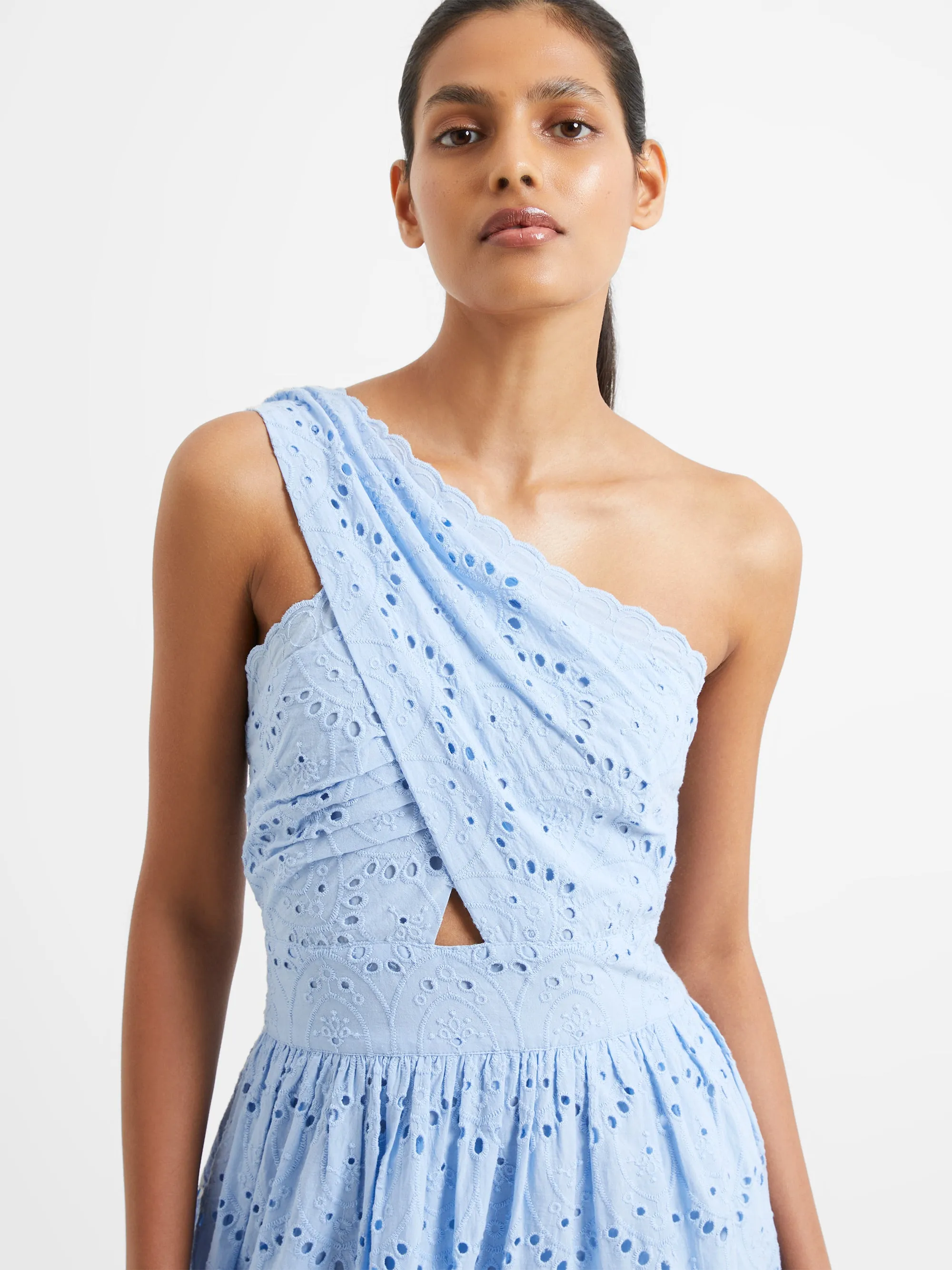 Appelona Broderie Anglaise One Shoulder Dress