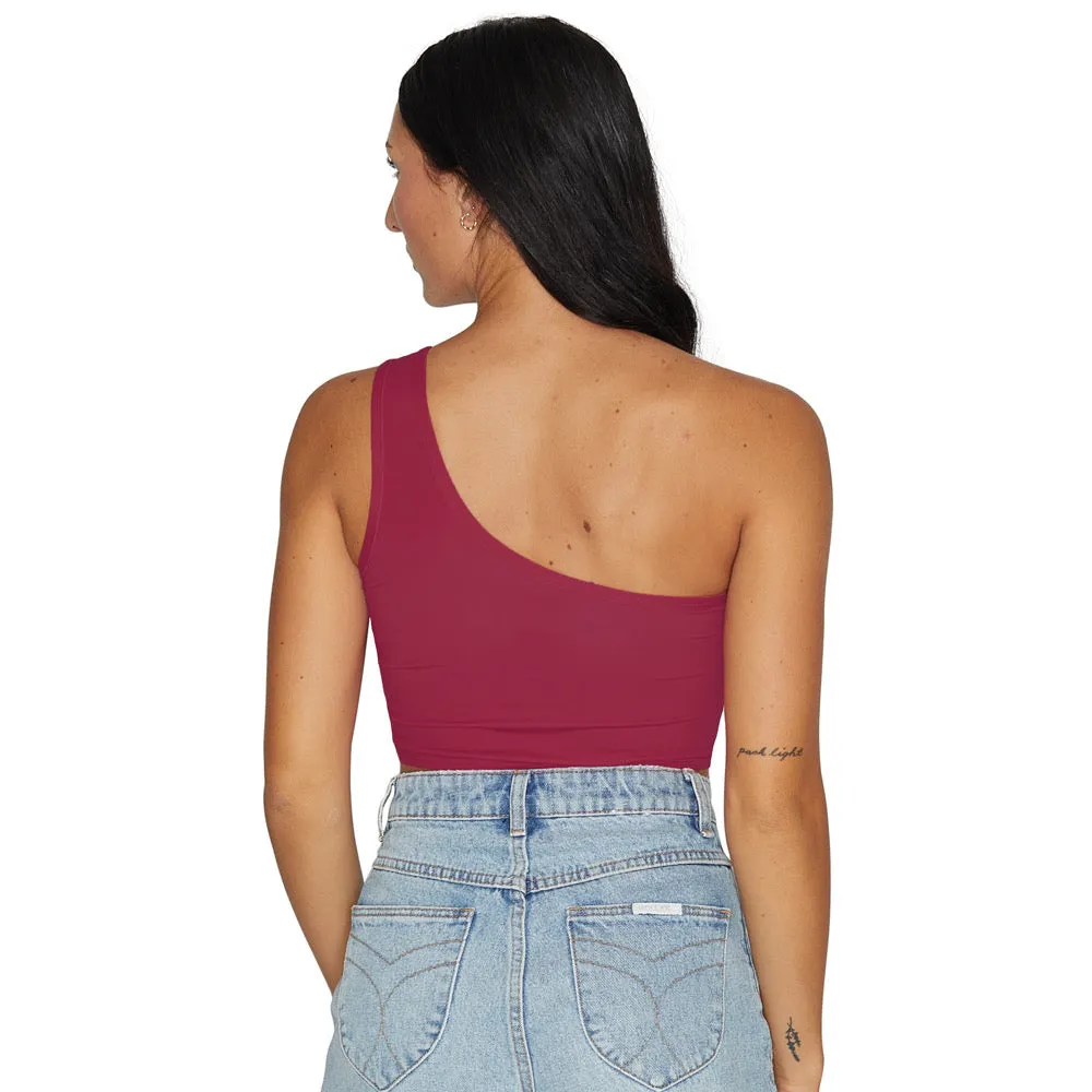 Arizona State ASU Maroon One Shoulder Top