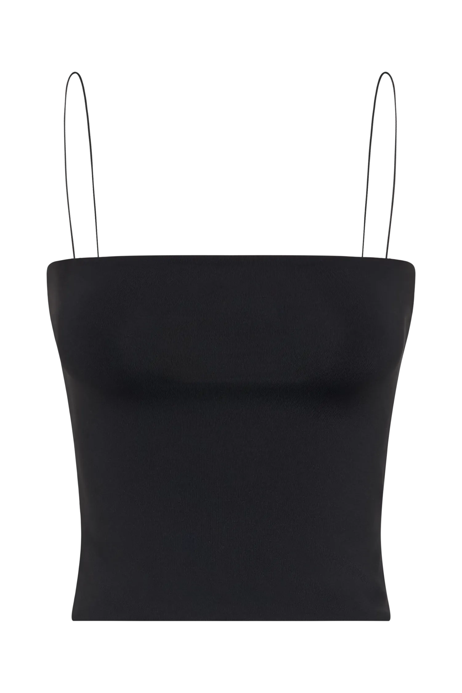 Arya Longline Spaghetti Strap Top - Black