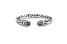 Basketweave Bangle- Amethyst