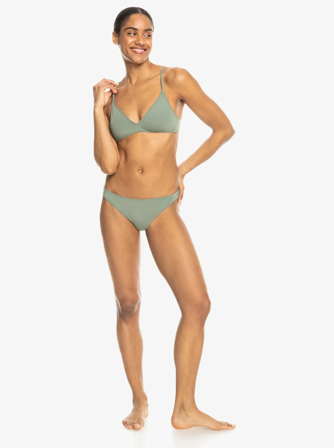 Beach Classics Athletic Triangle Bikini Top - Agave Green