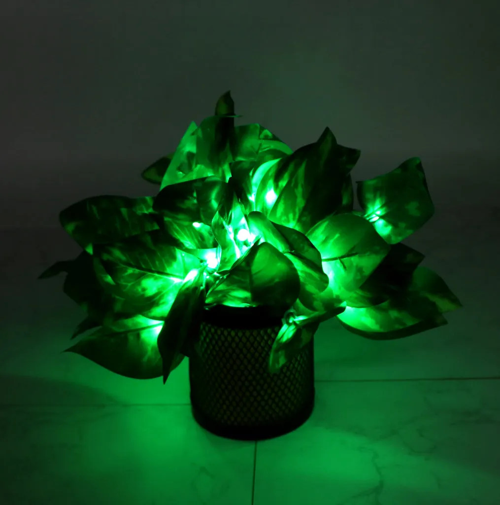 Big Lite Green Leaf 38 LED String Fairy Lights