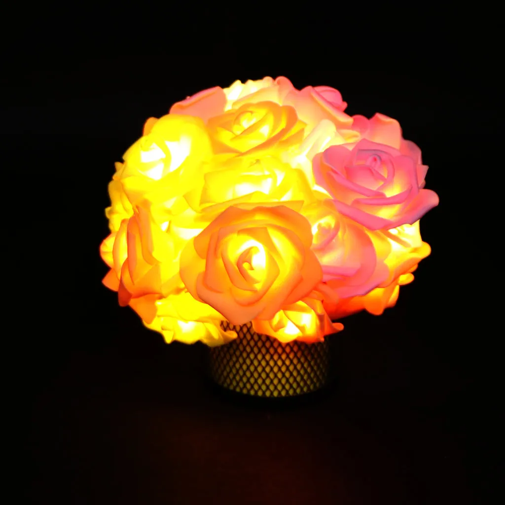 Big Roses Multi-Color 24 LED String Fairy Lights