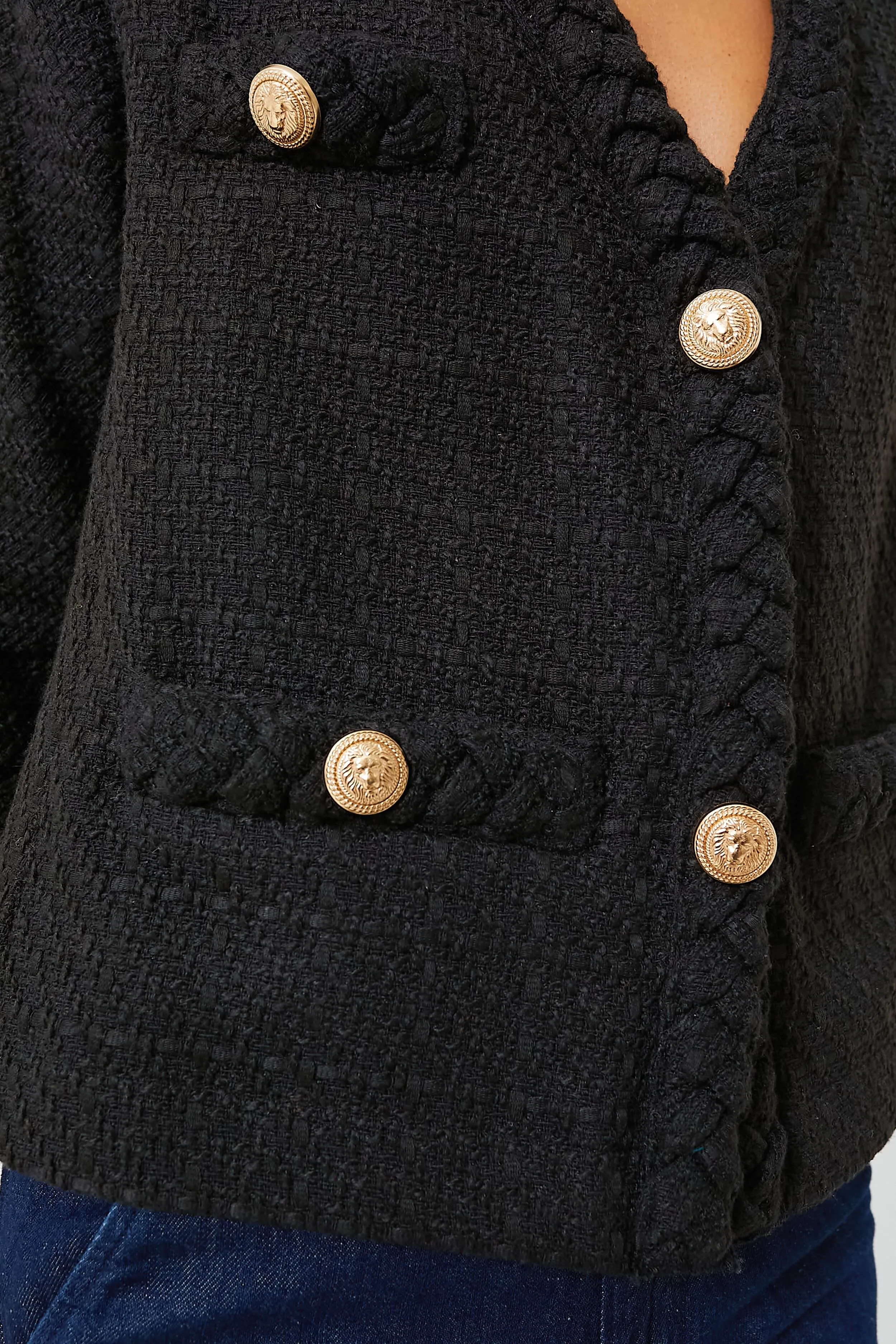 Black Clodagh Tweed Jacket