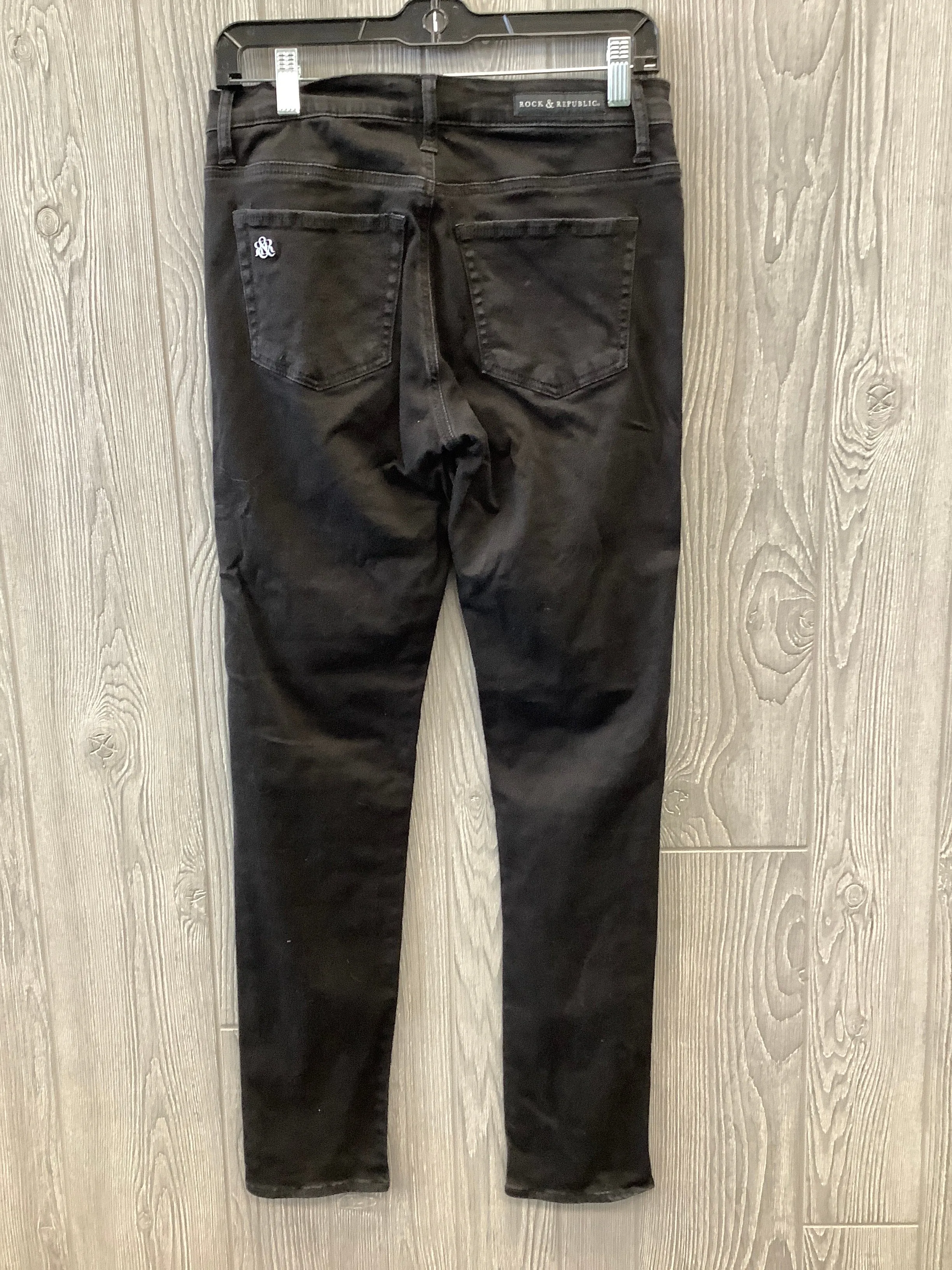 Black Denim Jeans Skinny Rock And Republic, Size 10