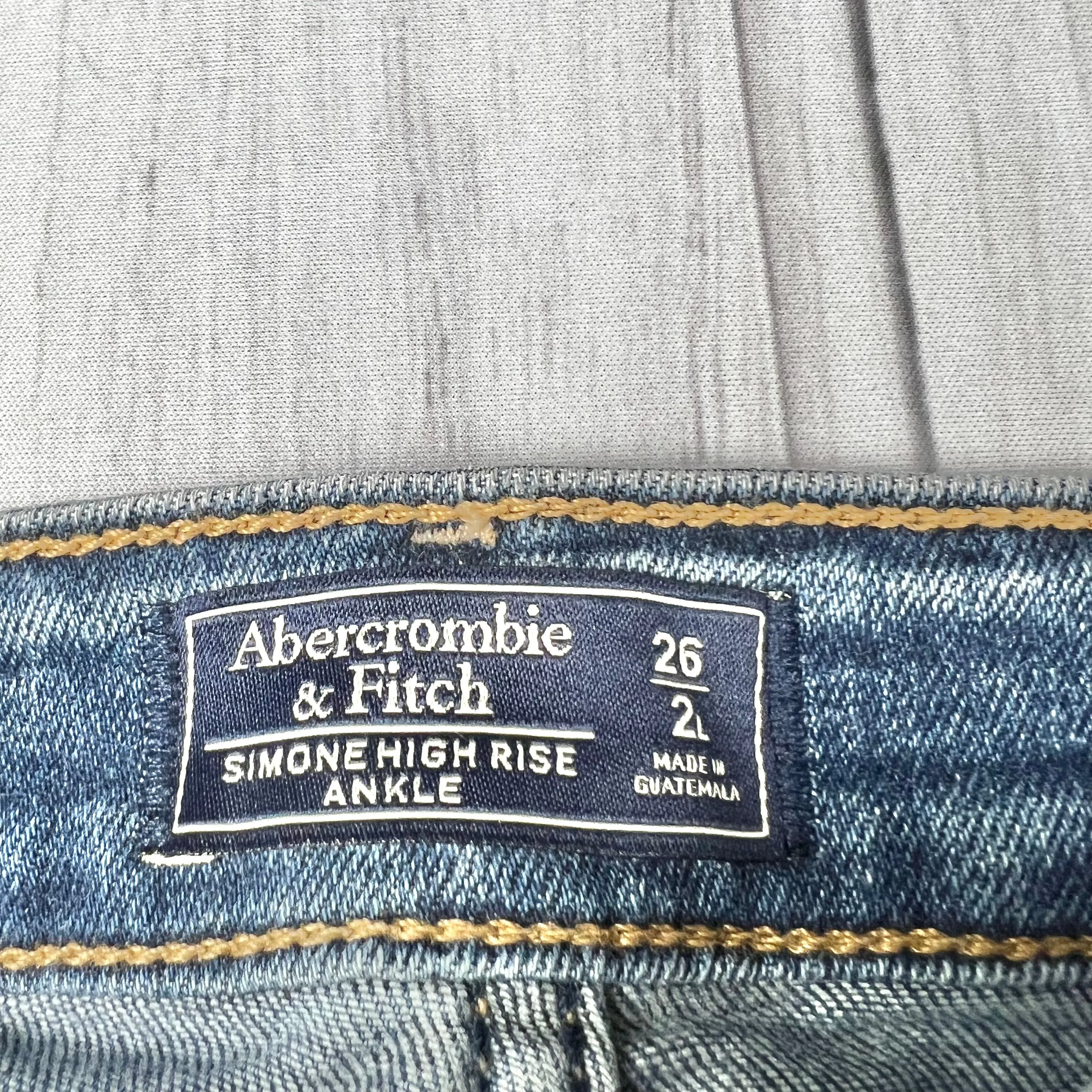 Blue Denim Jeans Skinny By Abercrombie And Fitch, Size: 2