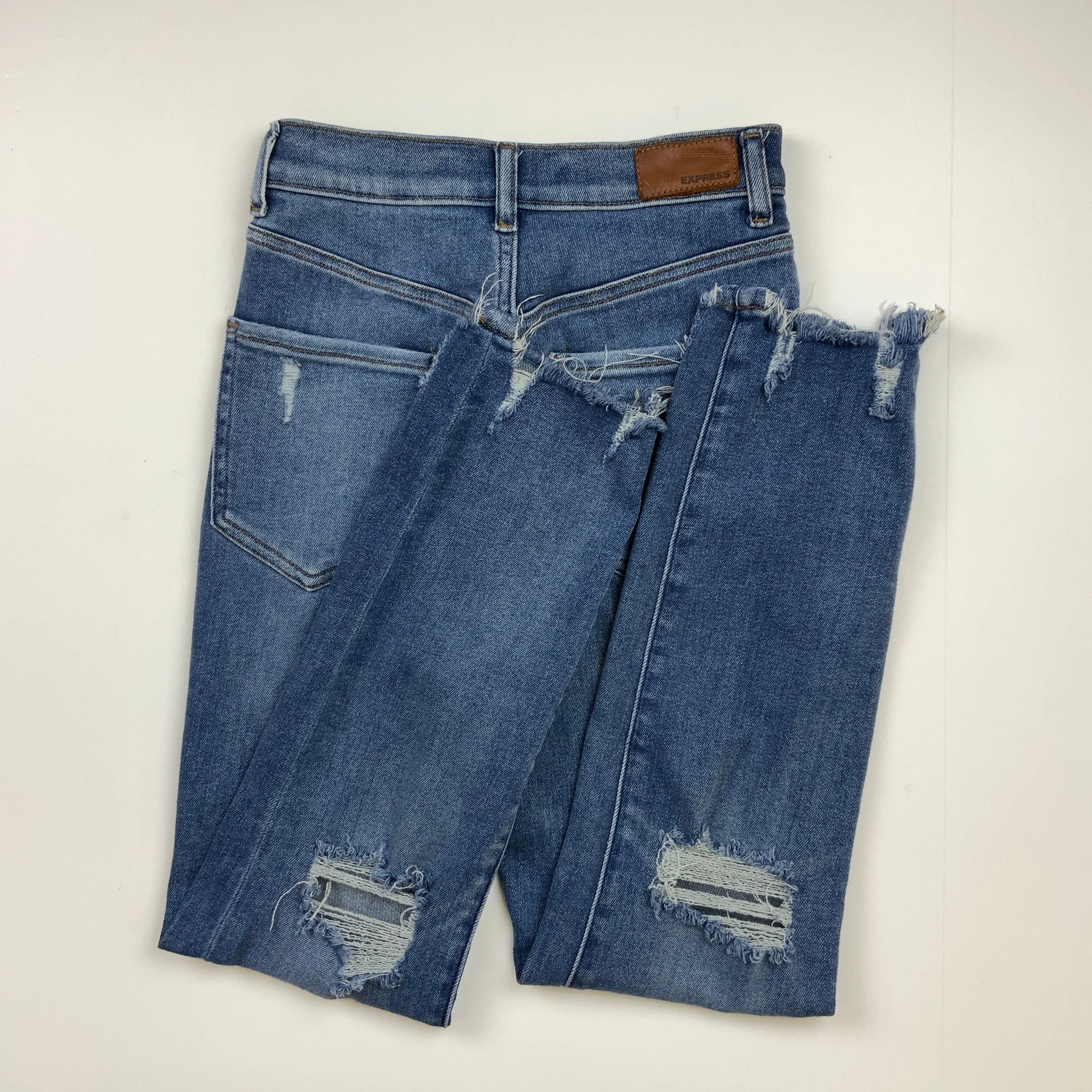 Blue Denim Jeans Skinny Express, Size 0