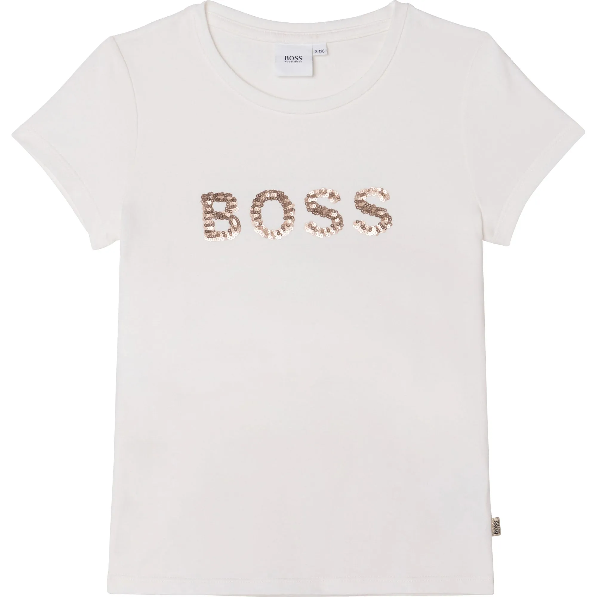 Boss J15430 Kids Short Sleeve T Shirt Off White