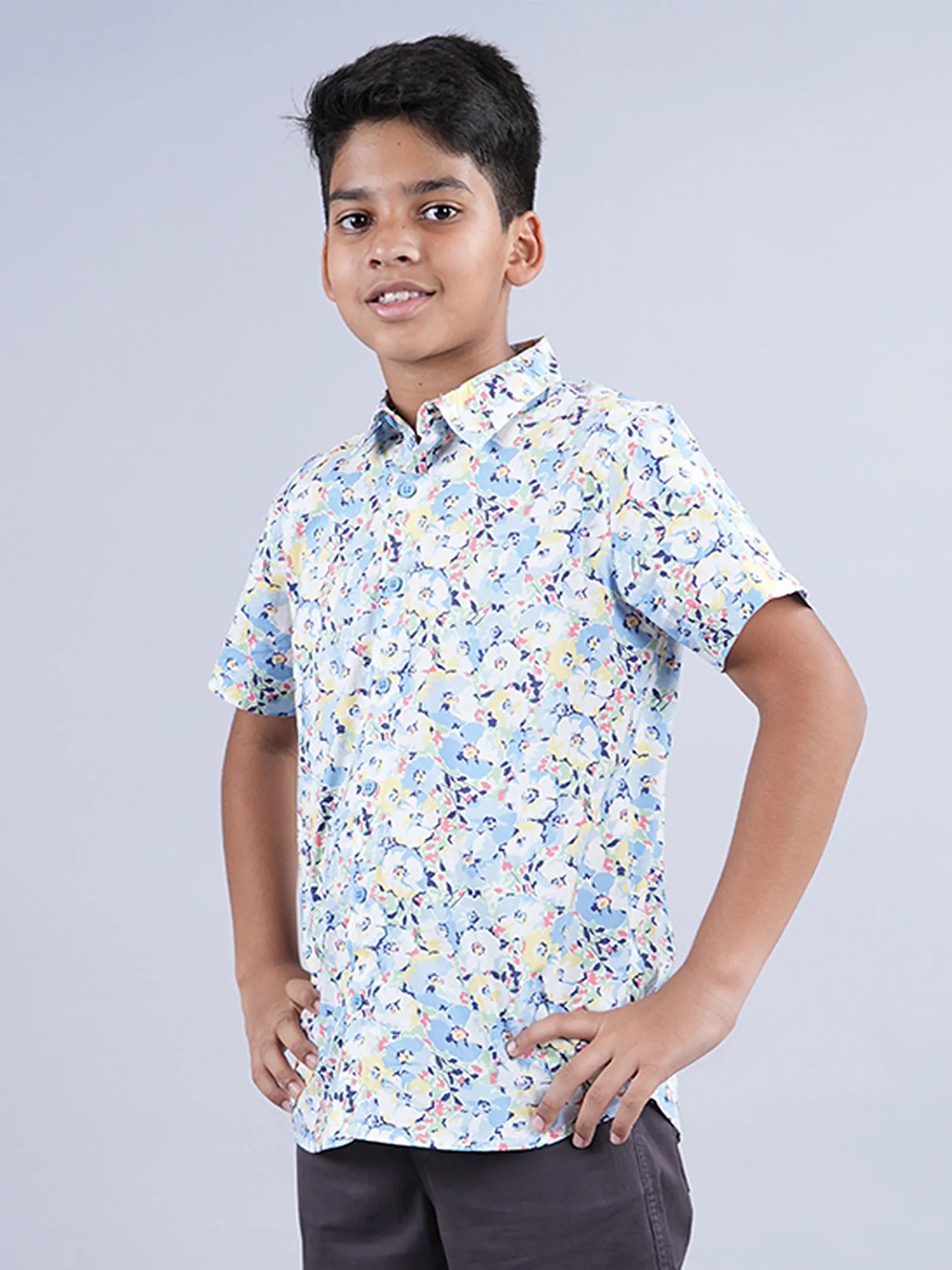 Boys AOP Half Sleeve Shirt