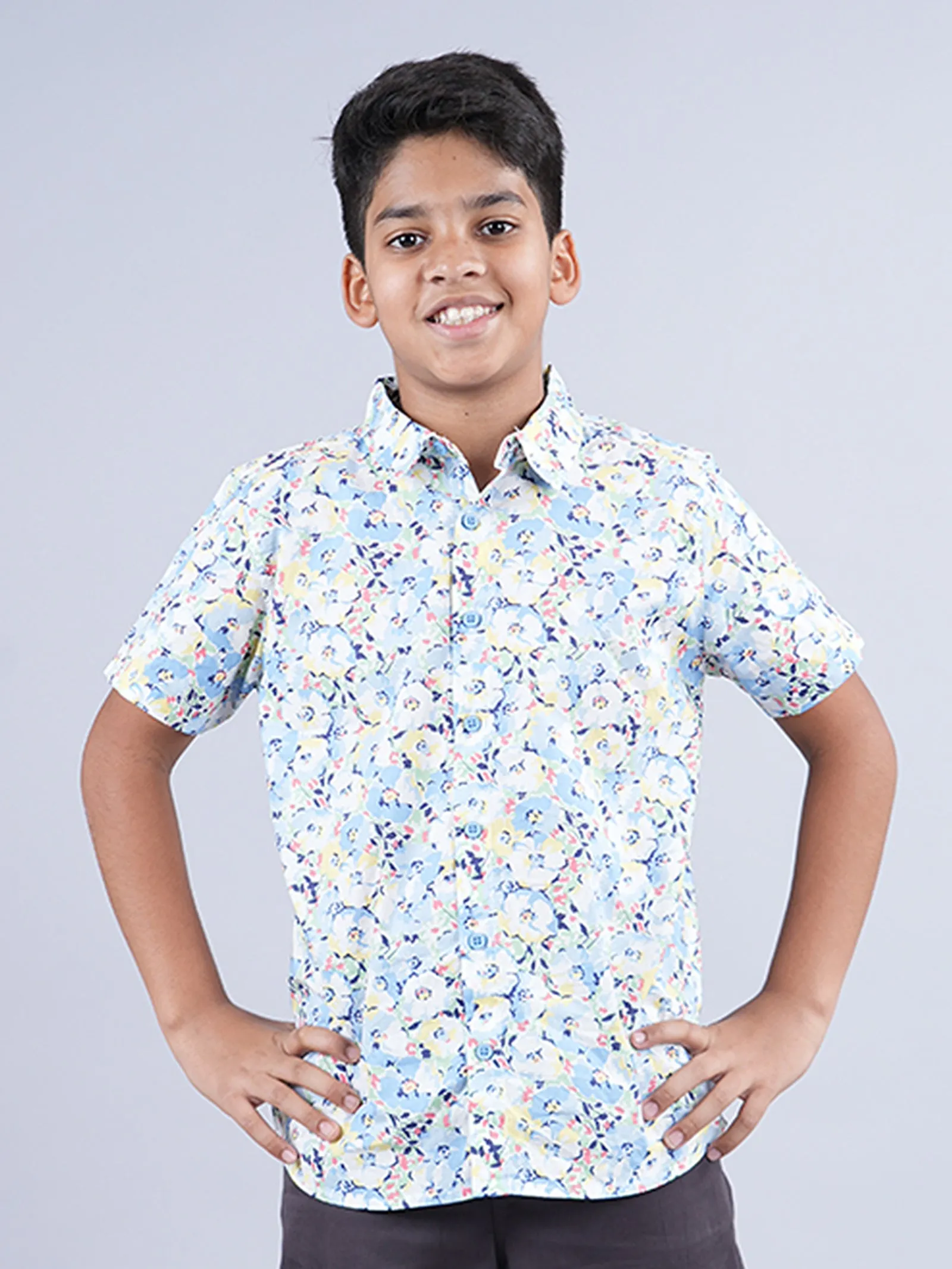 Boys AOP Half Sleeve Shirt