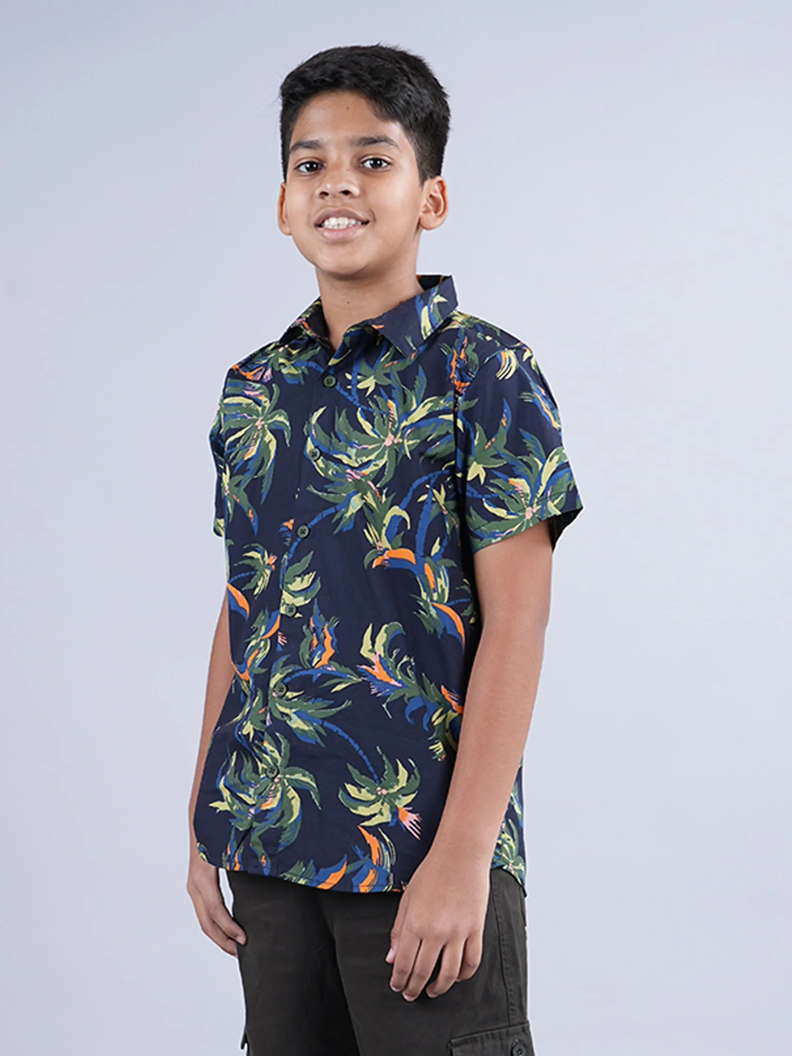 Boys AOP Half Sleeve Shirt