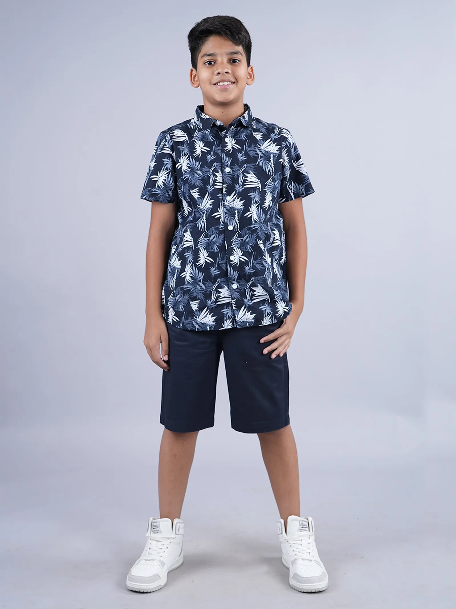 Boys AOP Half Sleeve Shirt