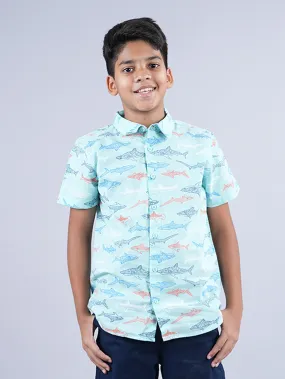 Boys AOP Half Sleeve Shirt