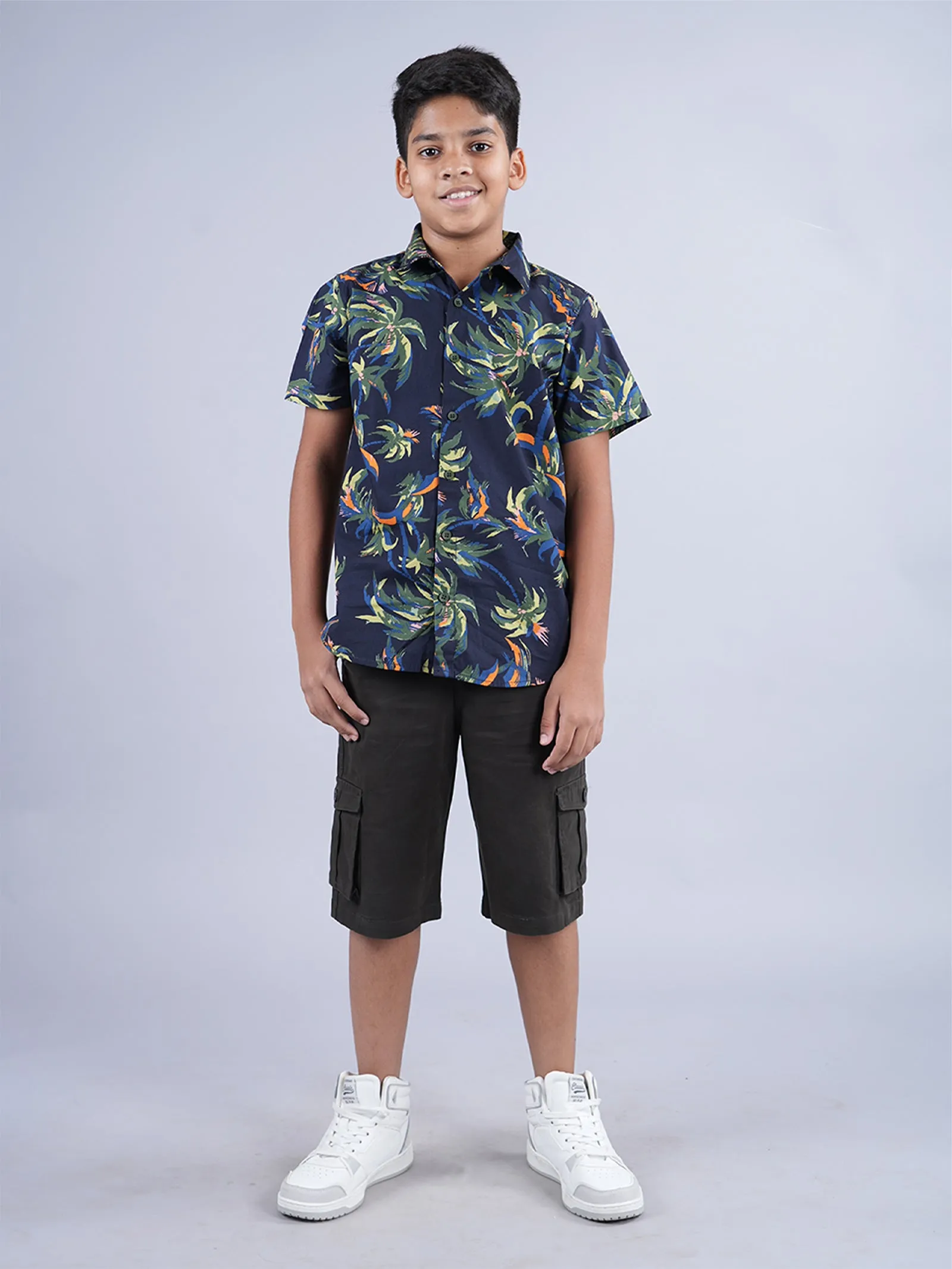 Boys AOP Half Sleeve Shirt