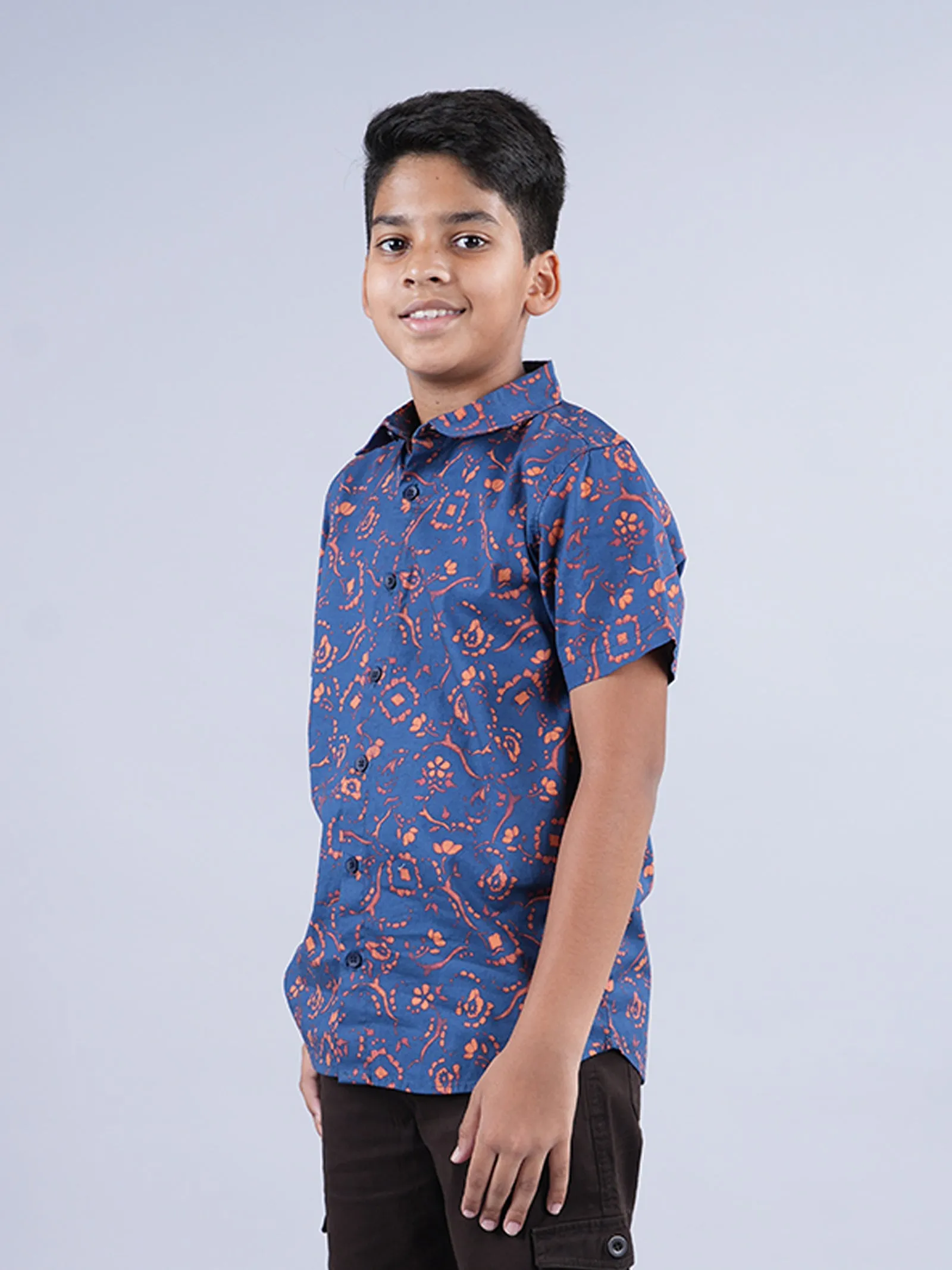 Boys AOP Half Sleeve Shirt