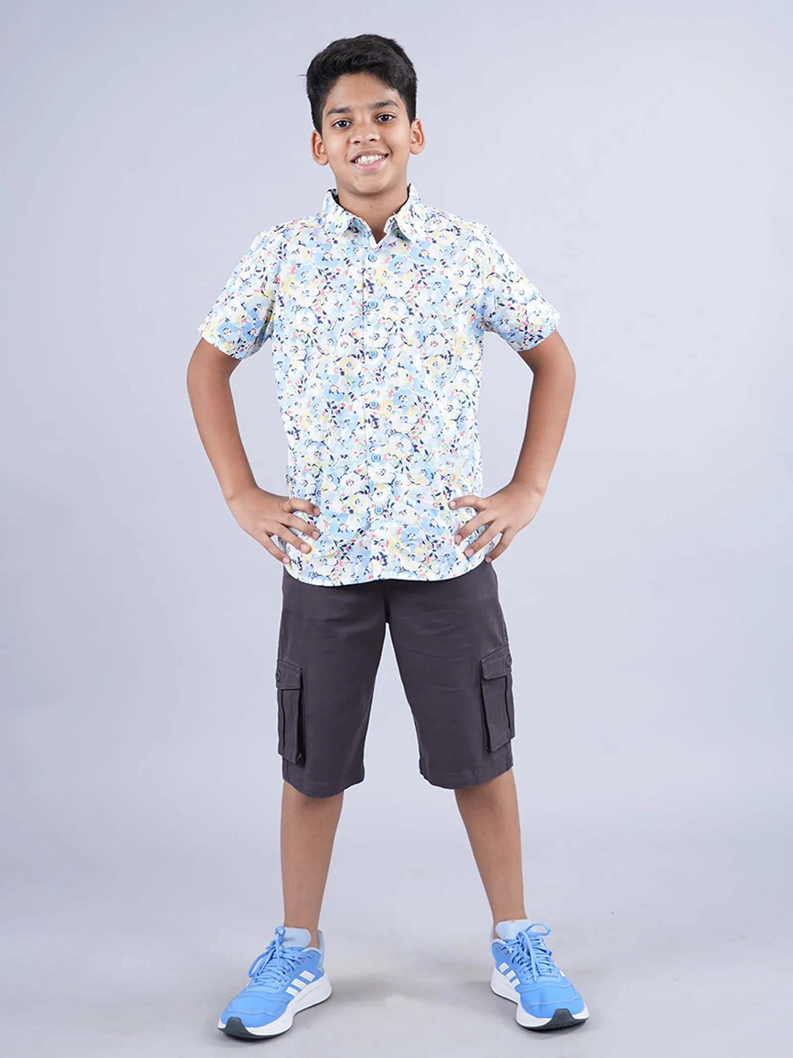 Boys AOP Half Sleeve Shirt