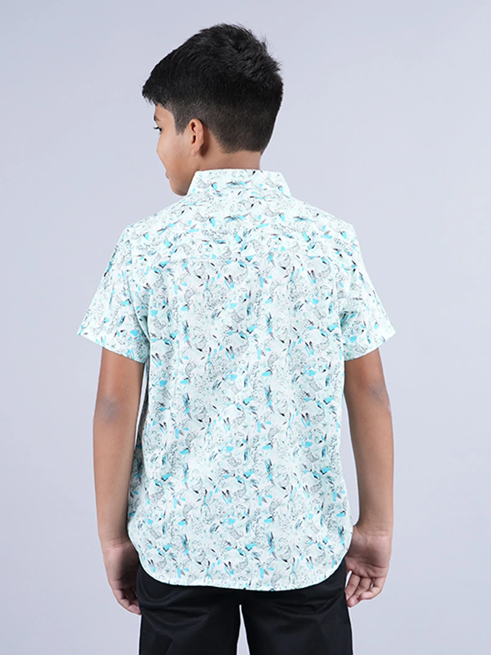 Boys AOP Half Sleeve Shirt