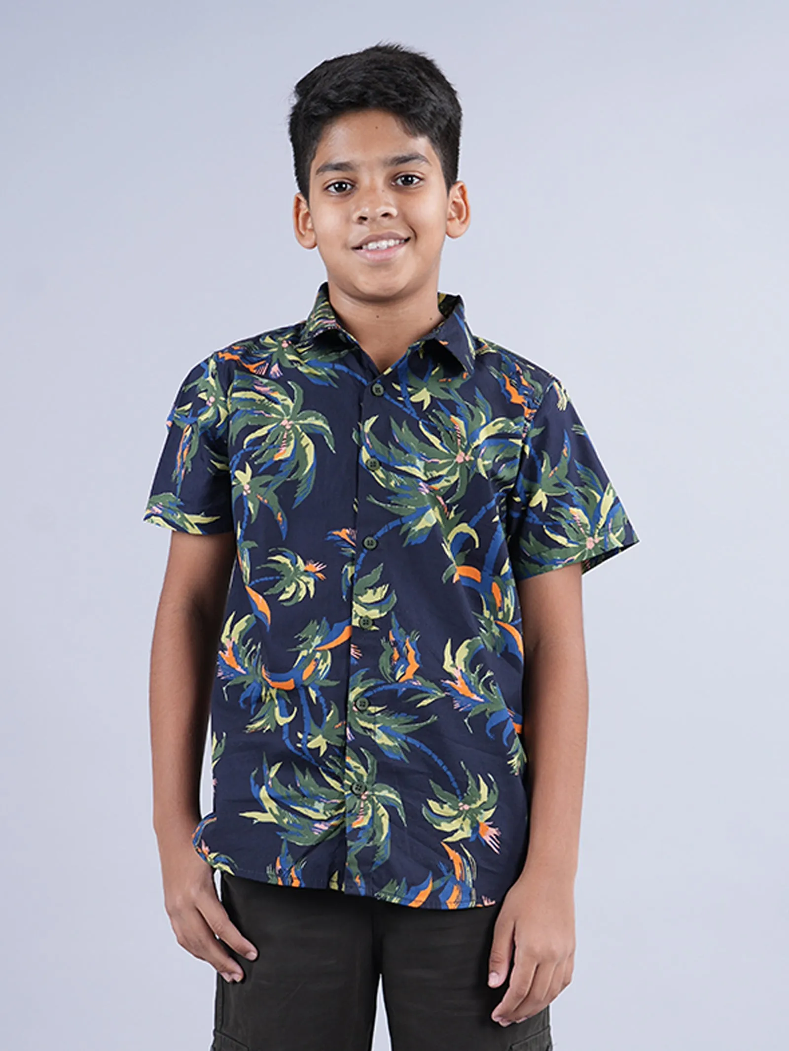 Boys AOP Half Sleeve Shirt