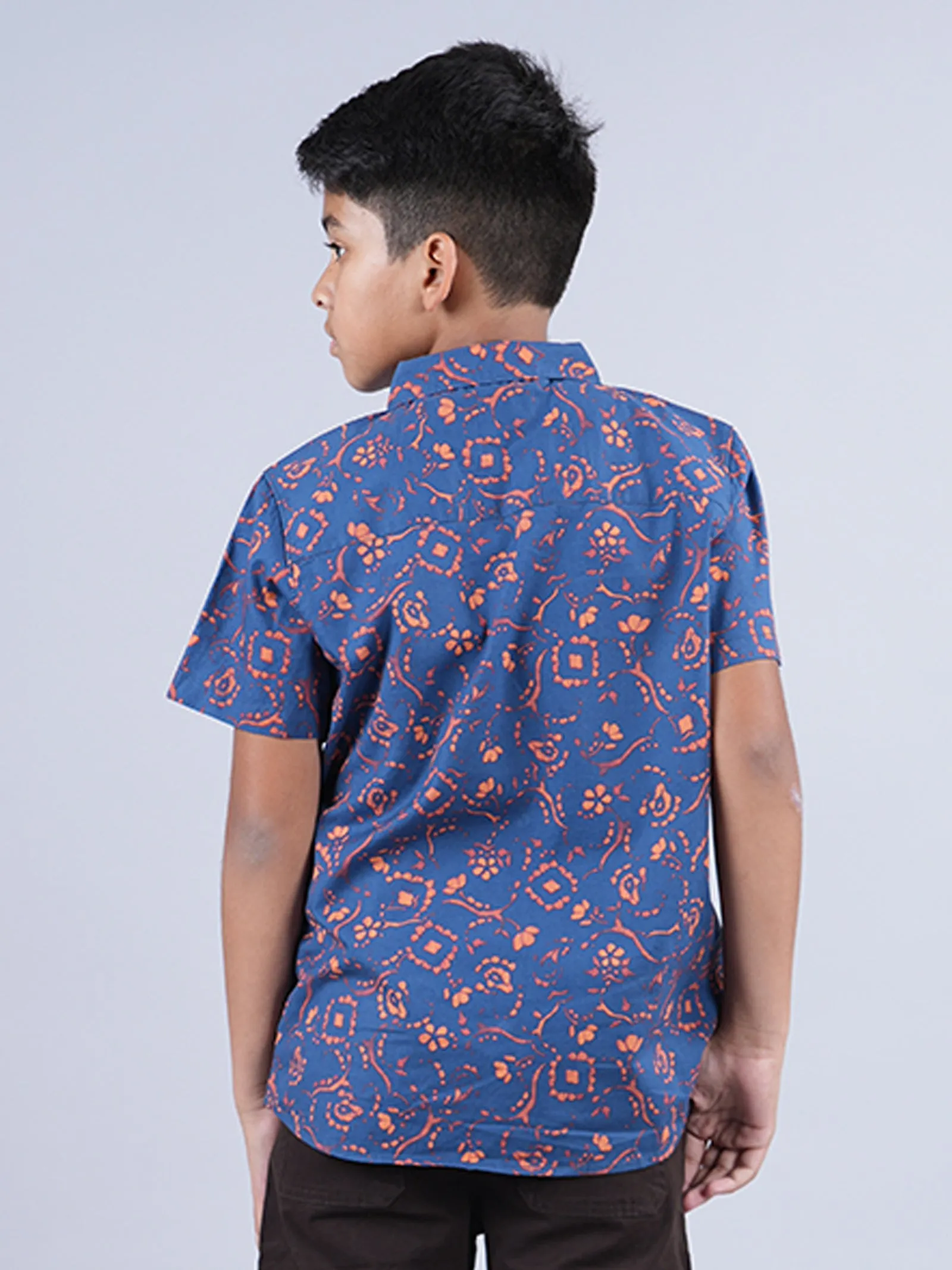 Boys AOP Half Sleeve Shirt