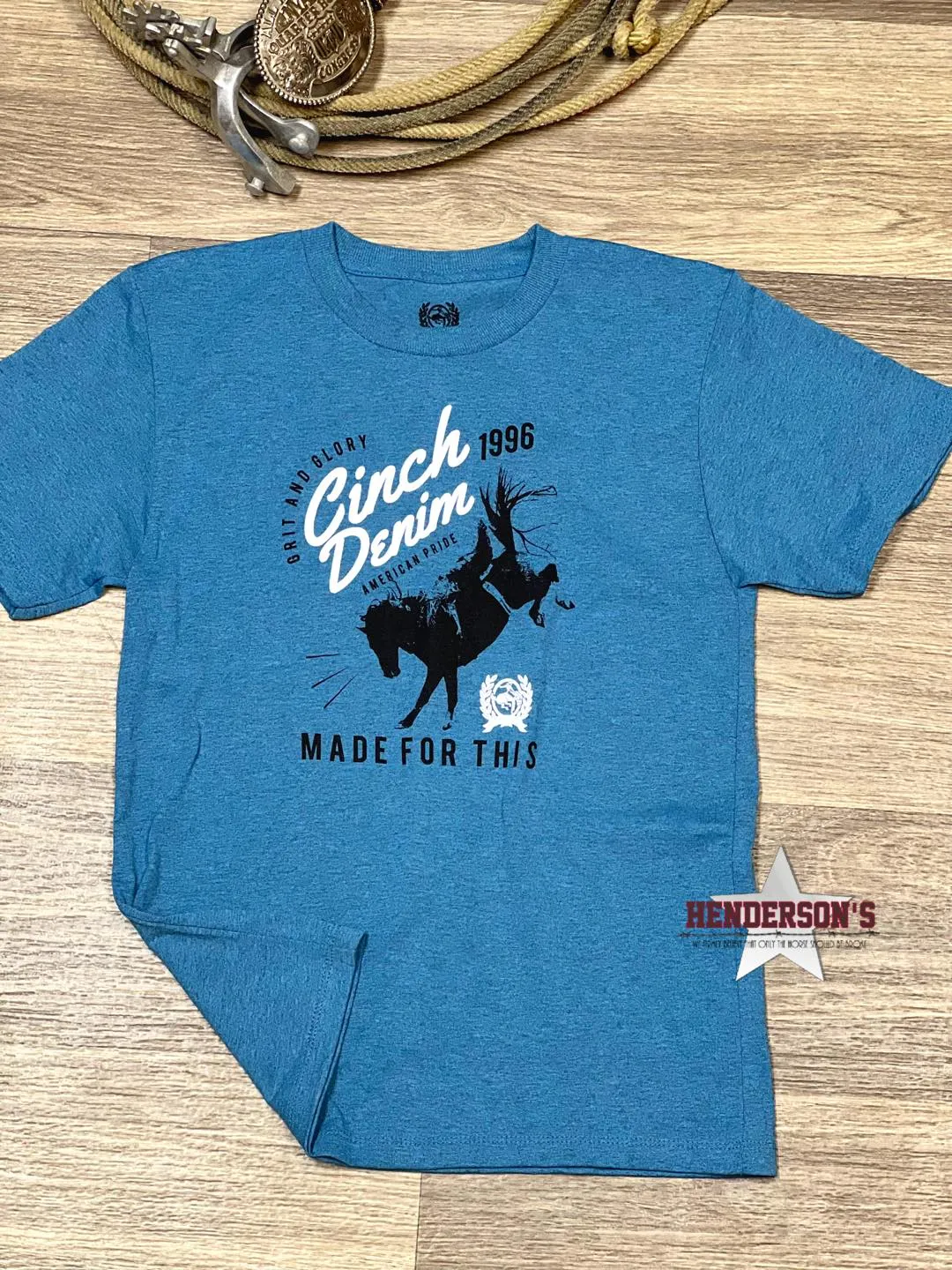 Boy's Cinch Tee ~ Heather Blue