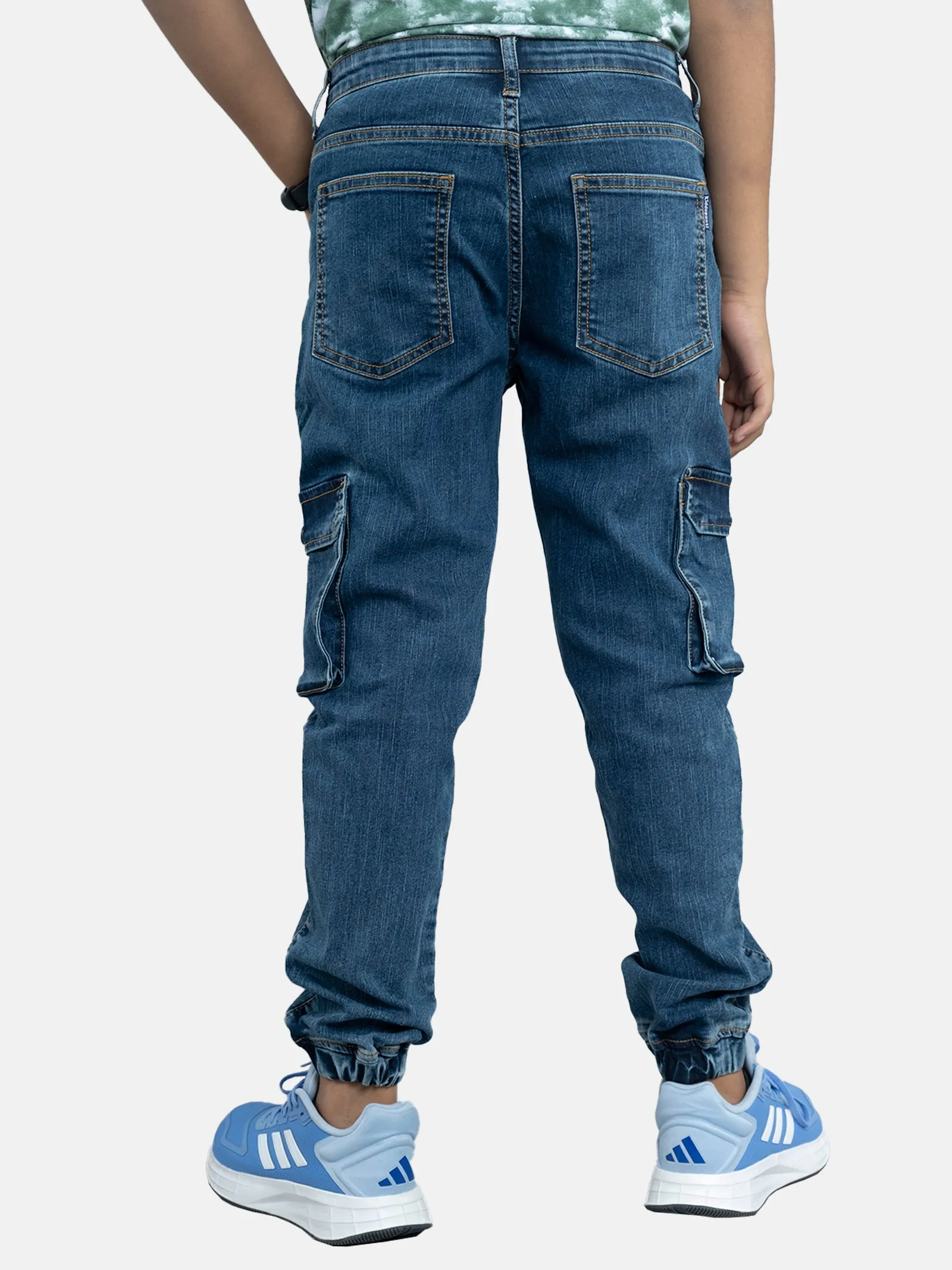 Boys Denim Cargo Pant