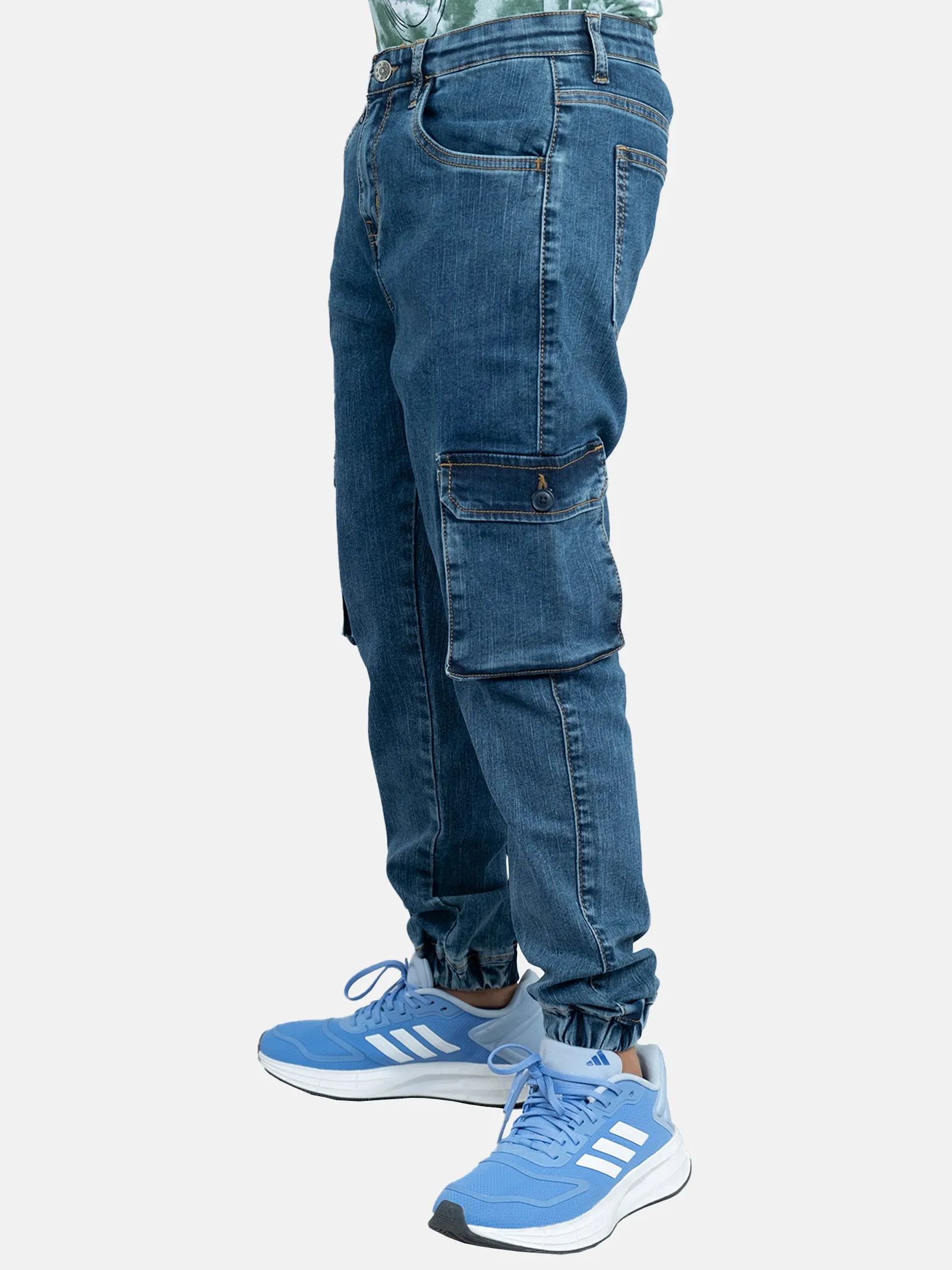 Boys Denim Cargo Pant