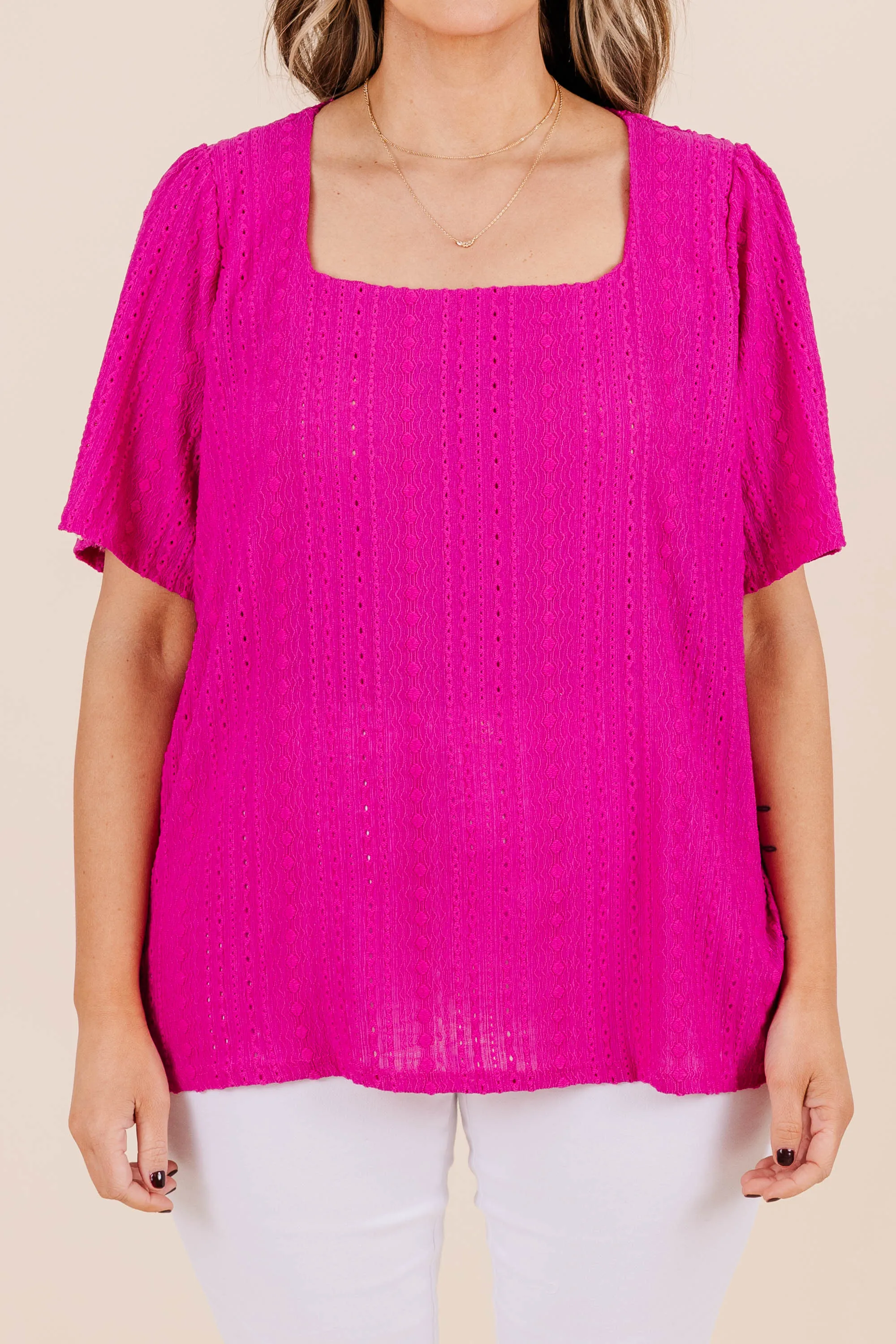 Butterfly Bloom Top, Magenta