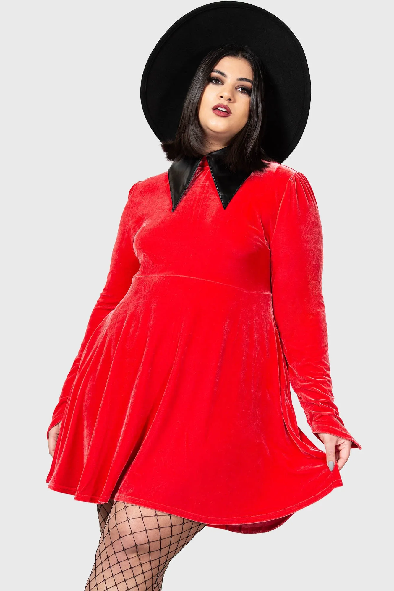 Cathedral II Skater Dress [RED] [PLUS]