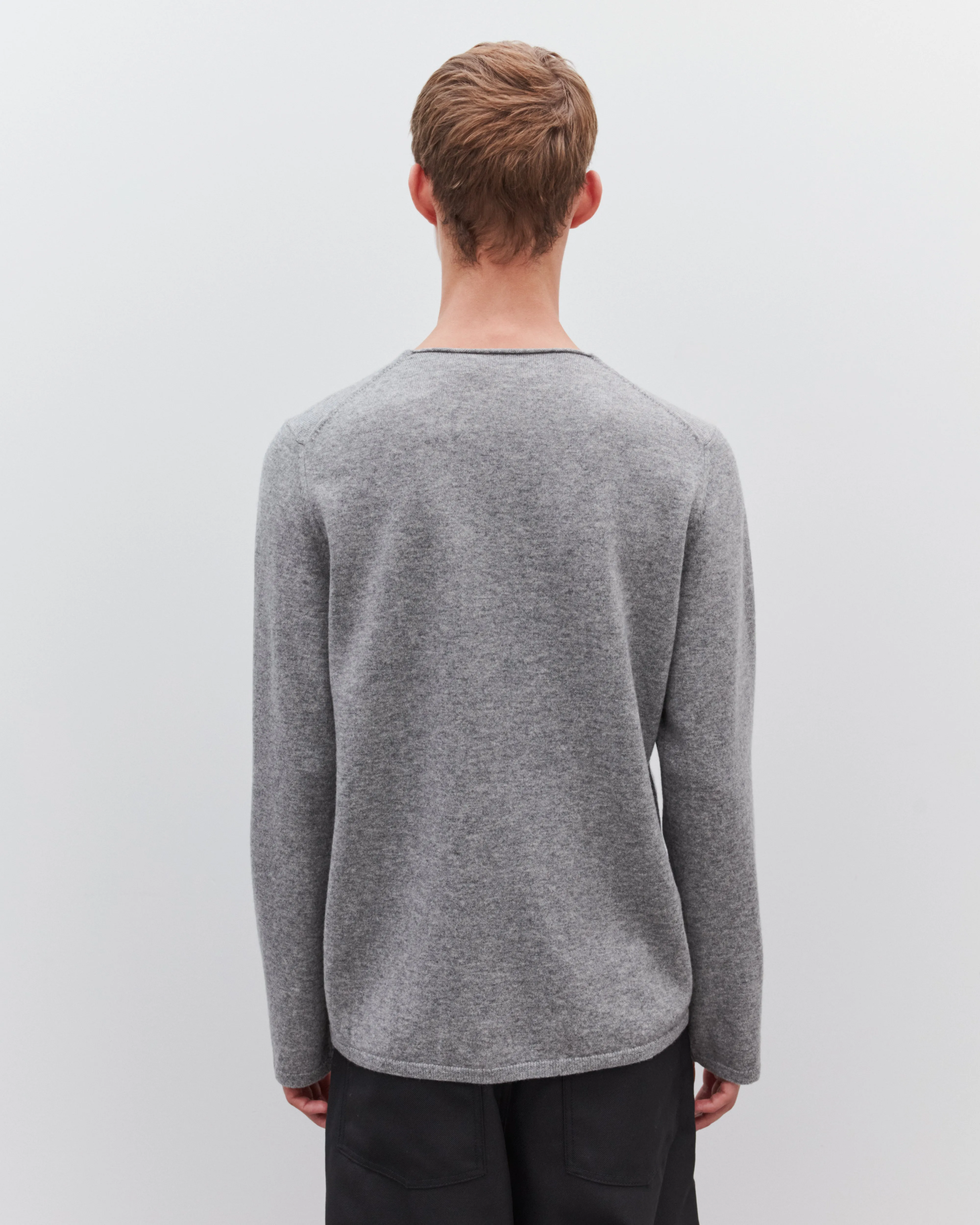 CDG Shirt - Men's Strong Will Embroidered Wool Sweatshirt - (Grey)