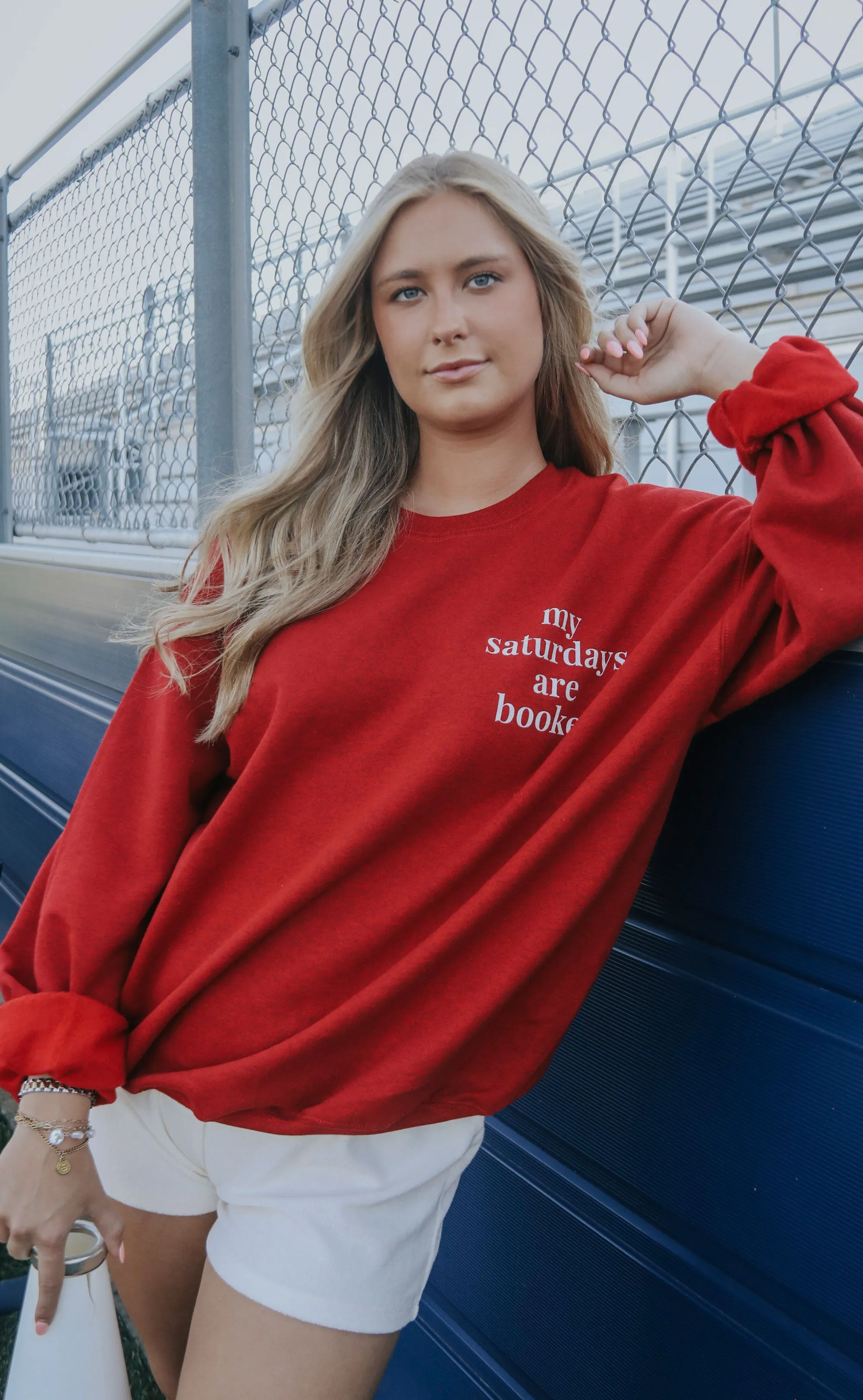 charlie southern: saturday tailgating club sweatshirt - red