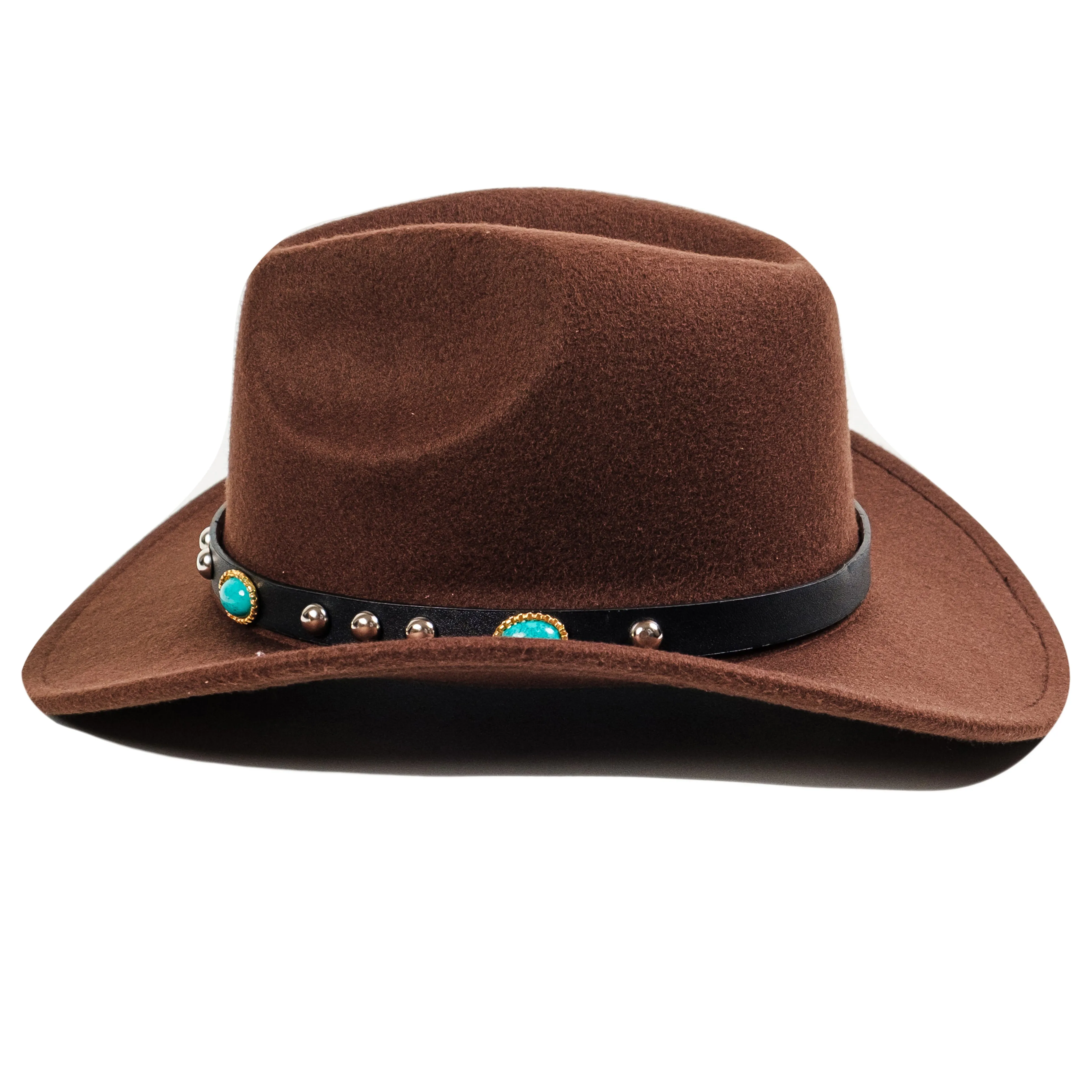 Chokore Cowboy Hat with Rhinestone Belt (Chocolate Brown)