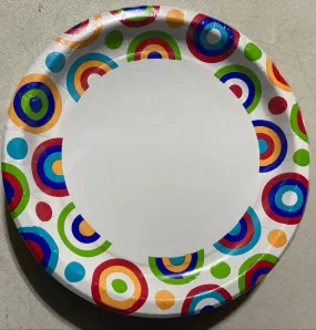 Circle & Dots Luncheon Paper Napkins & Plates