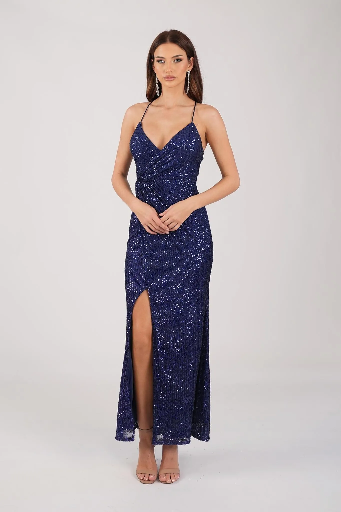 Clarice Sequin Maxi Dress - Navy